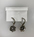 Silver Pink Crystal Florette Earrings