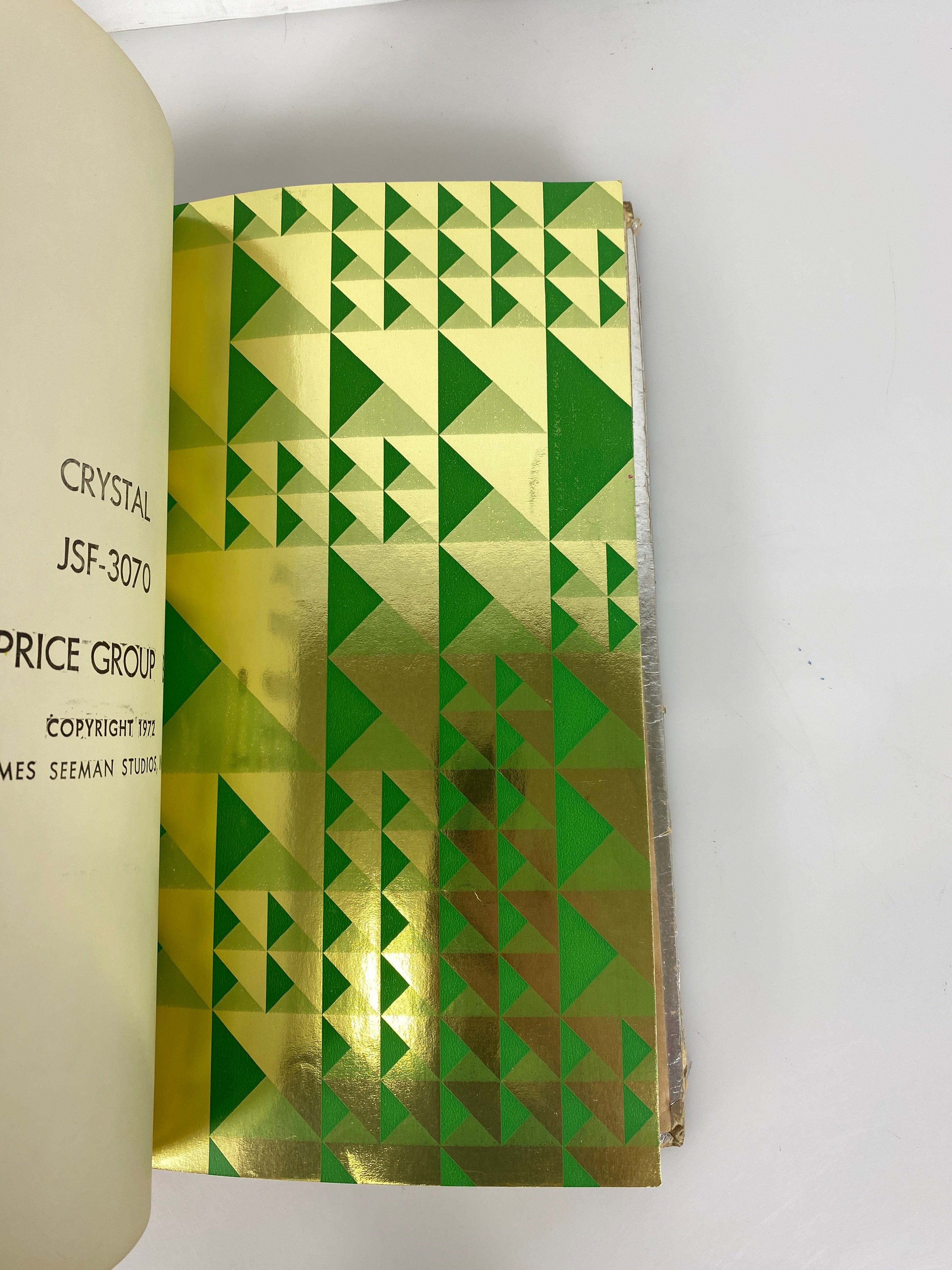 Facets on Foil Vol 1 James Seeman Studios vintage sample book 1974