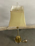 Glass Stem and Canvas Shade Lamp