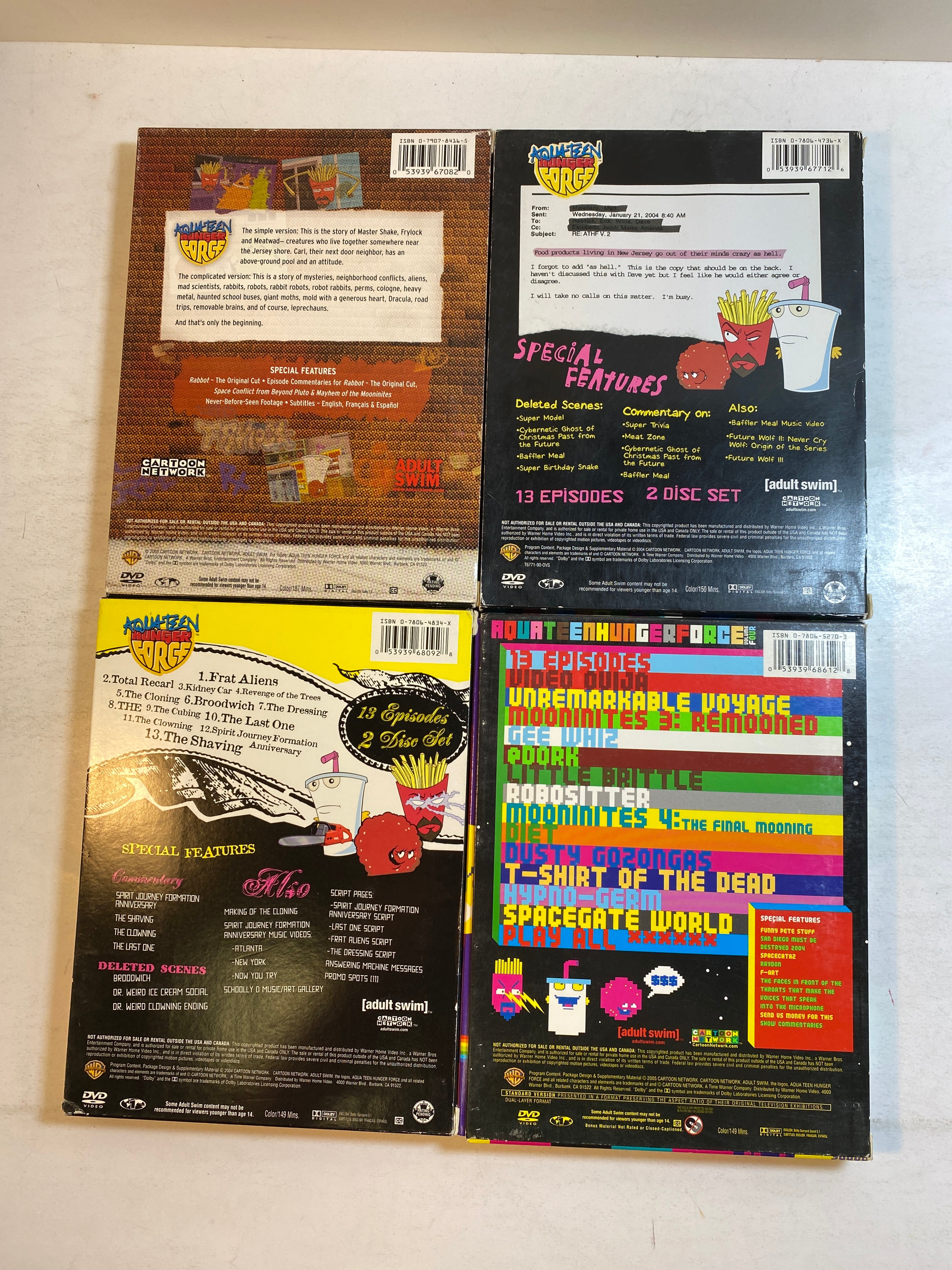 Aqua Teen Hunger Force Volumes 1-4 2003-2005