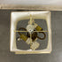 Glass Stem and Canvas Shade Lamp