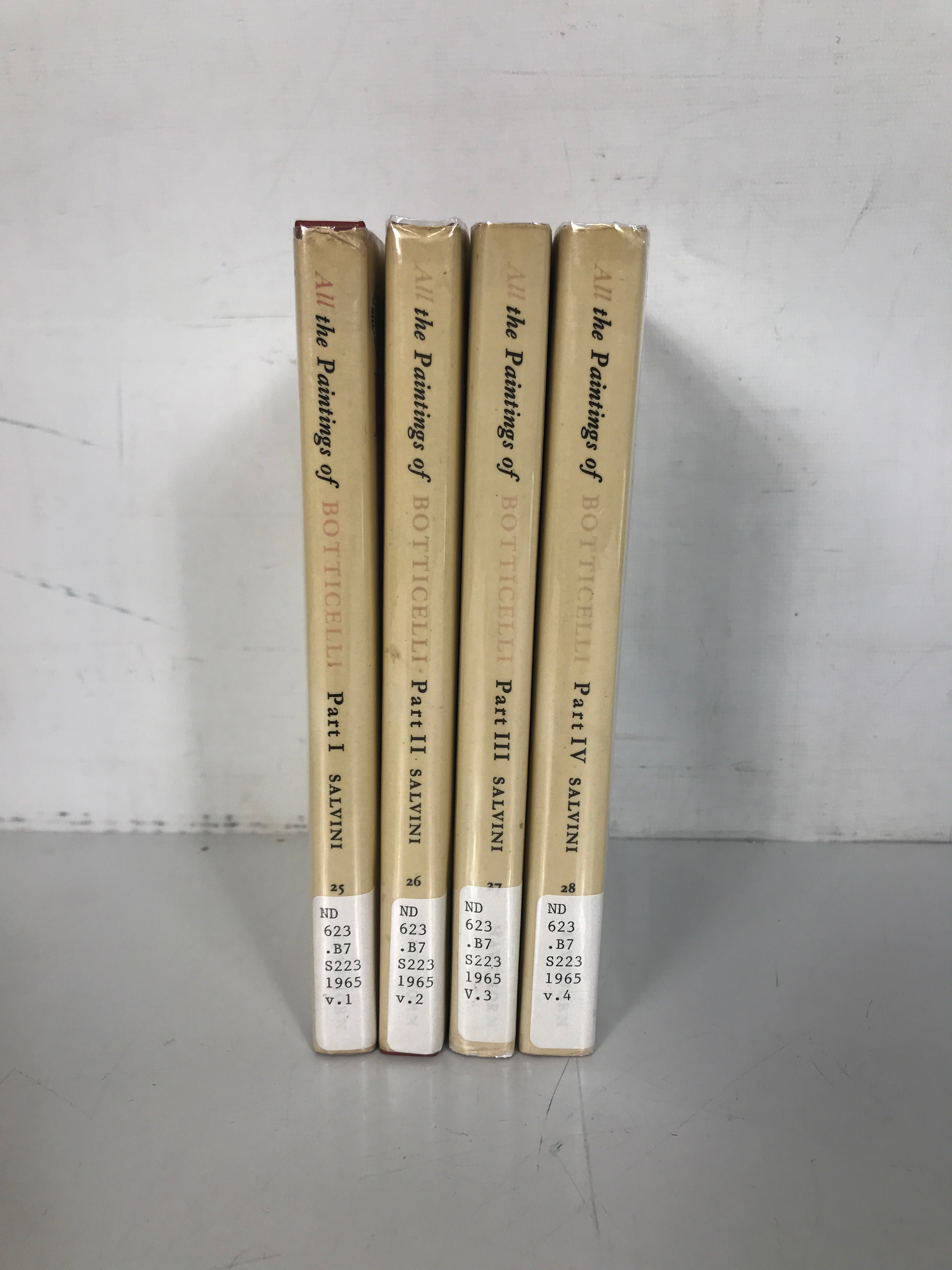 4 Vols: All The Paintings of Boticelli (I-IV) Salvini 1965 HCDJ Ex-Library