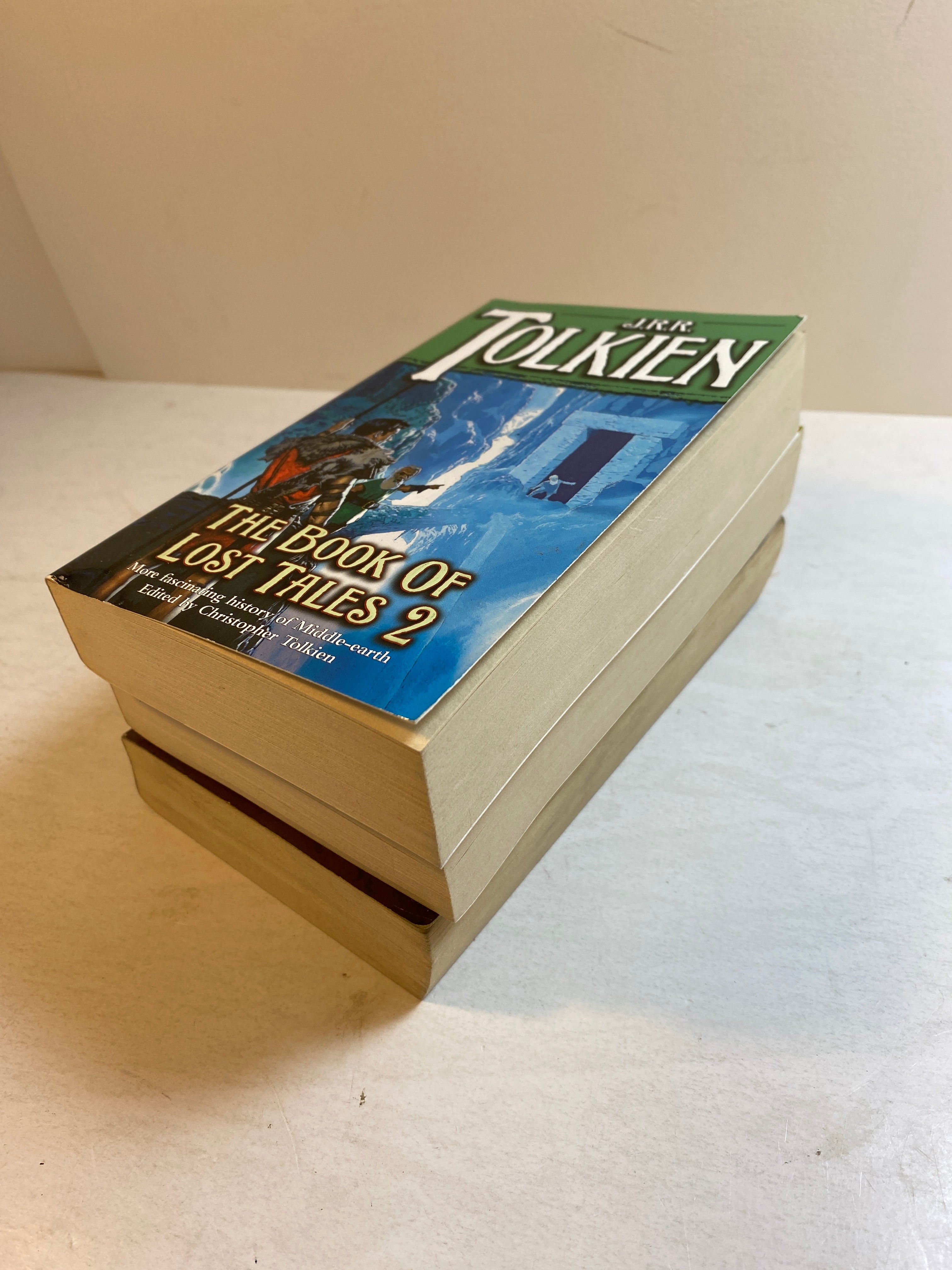 Lot of 3 JRR Tolkien Book of Lost Tales Unfinished Tales 1988-1992