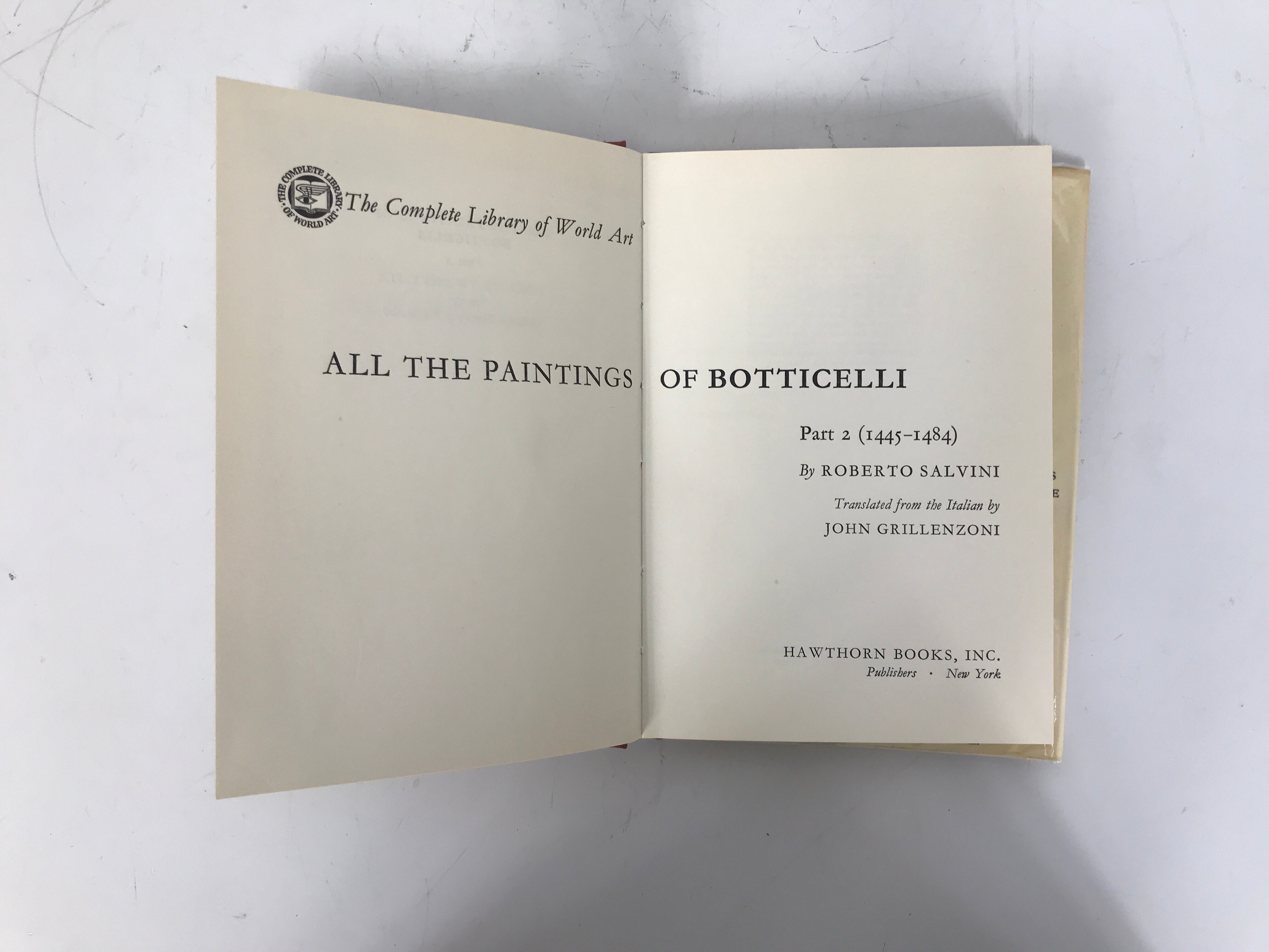 4 Vols: All The Paintings of Boticelli (I-IV) Salvini 1965 HCDJ Ex-Library