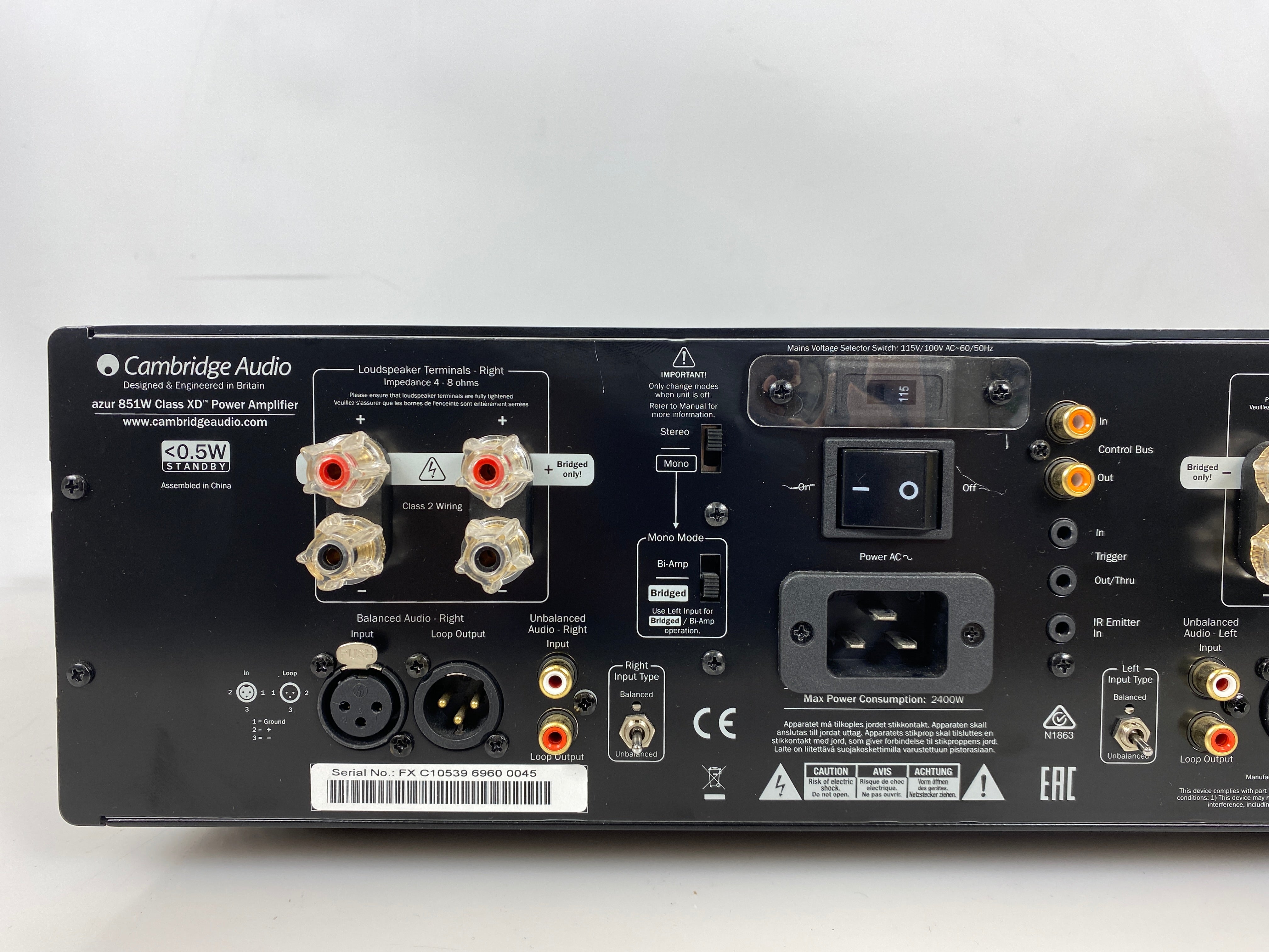 Cambridge Audio Azur 851W Stereo Power Amplifier