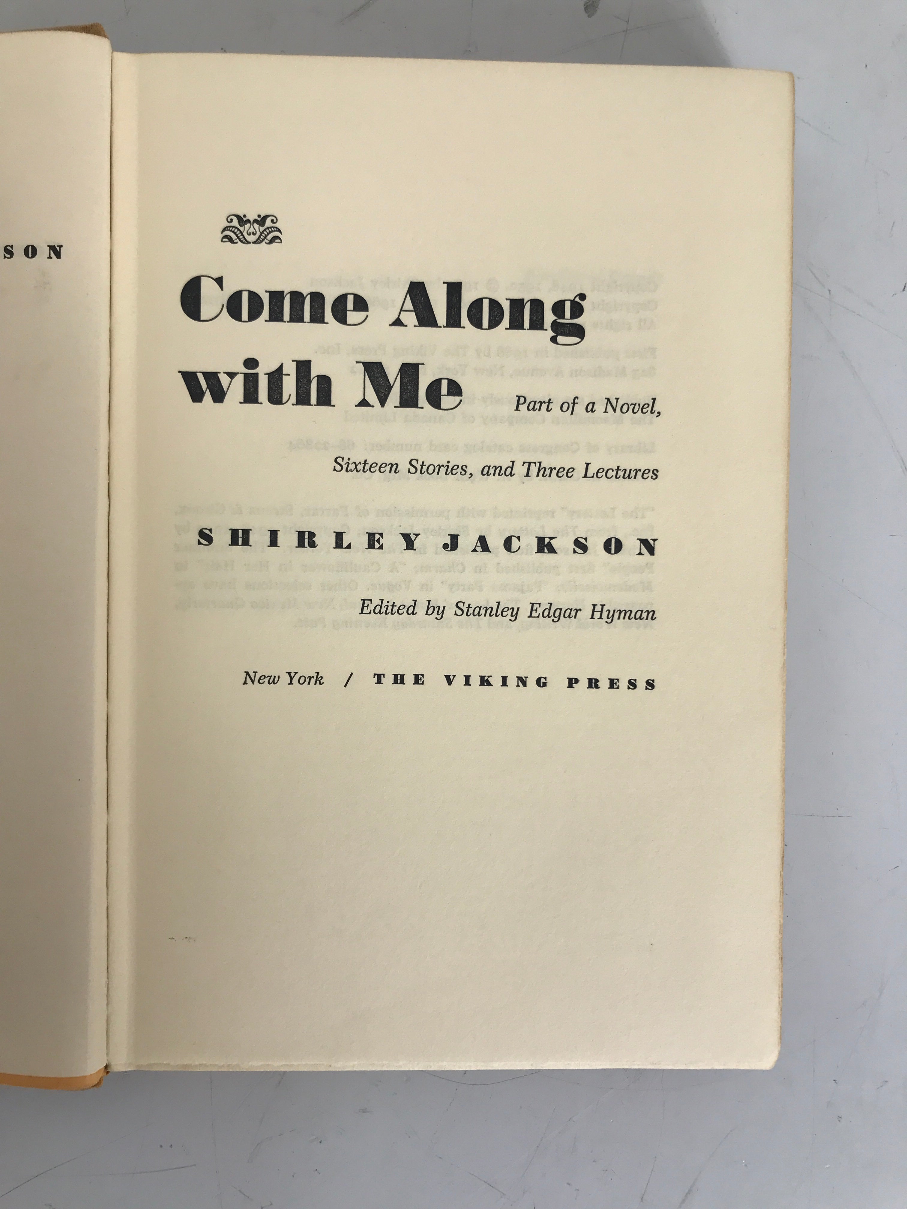 Come Along With Me by Shirley Jackson 1968 First Edition HCDJ