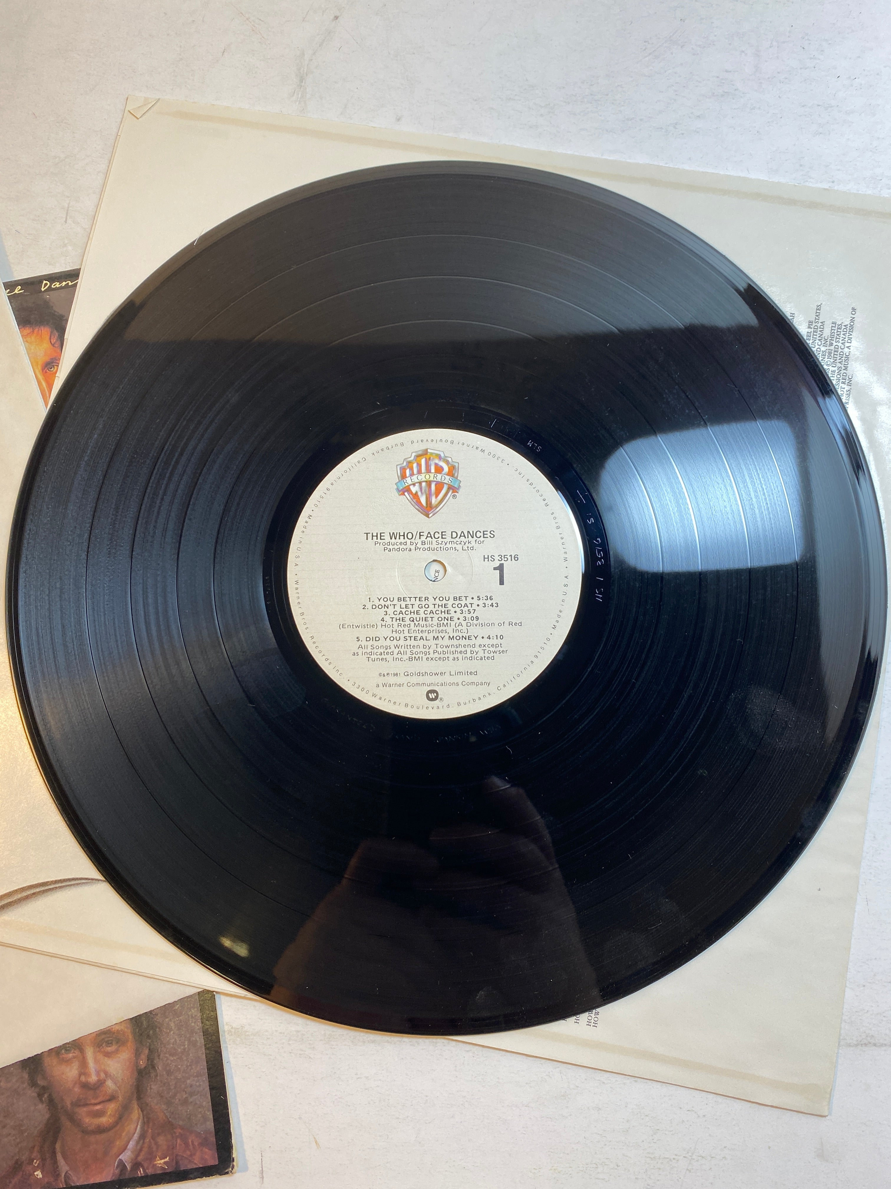 The Who Face Dances vinyl record 1981