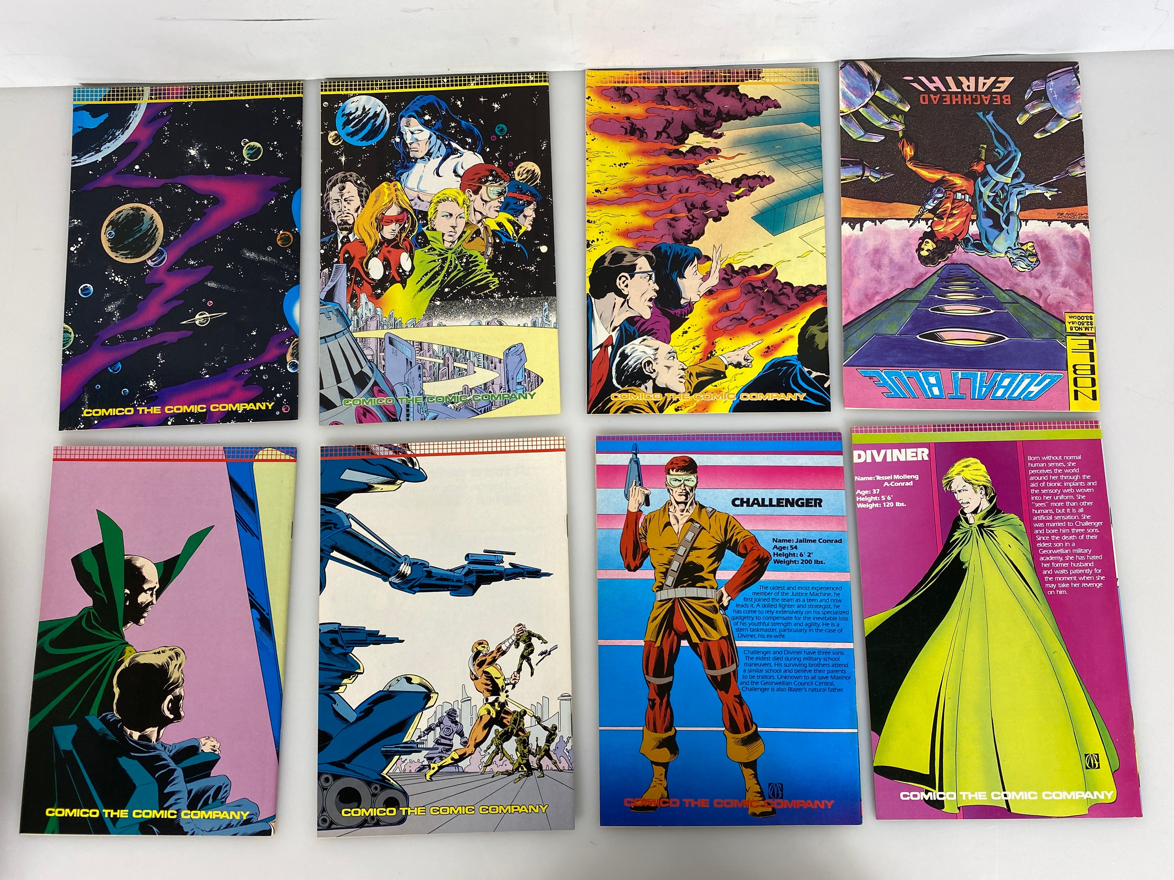 Lot of 13 Justice Machine Comico Comics 1987-1988