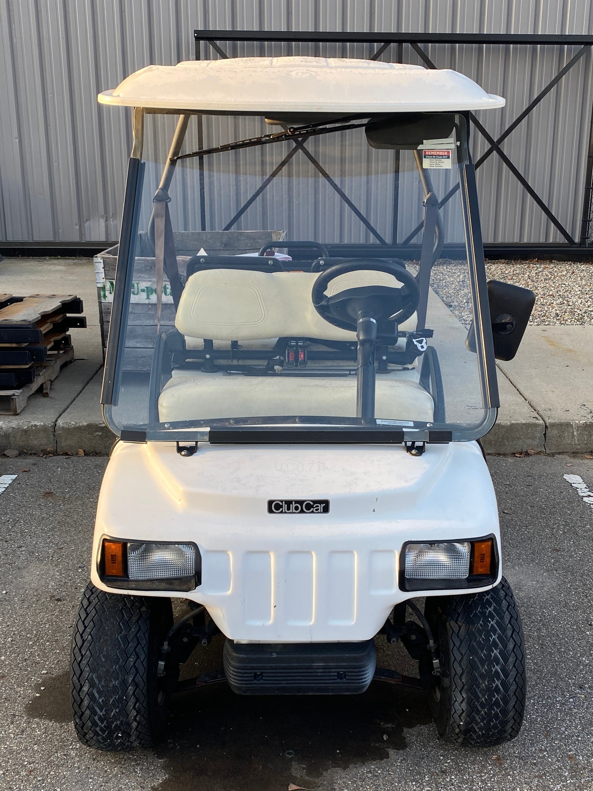 Club Car Villager White Electric Golf Cart