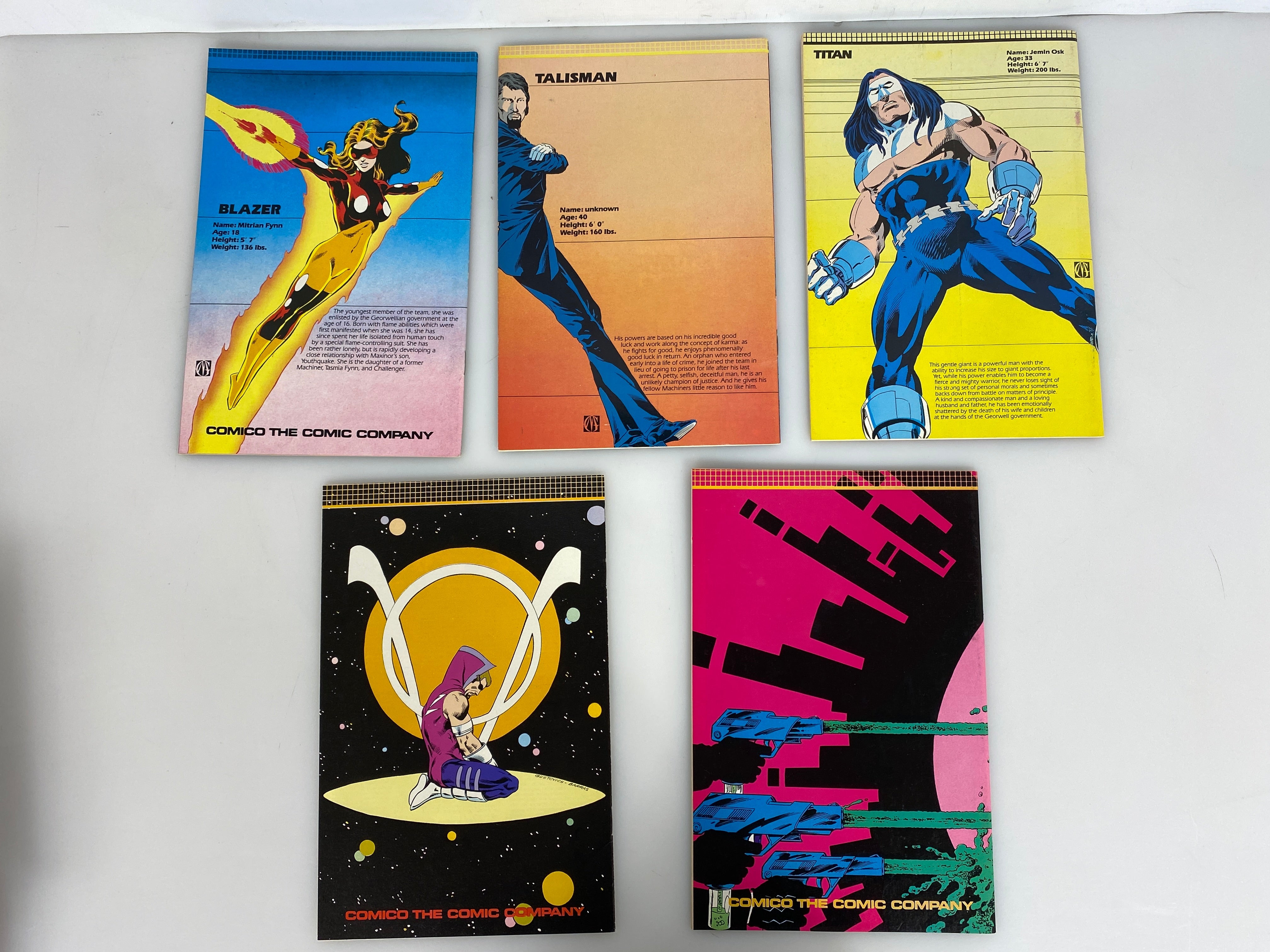 Lot of 13 Justice Machine Comico Comics 1987-1988