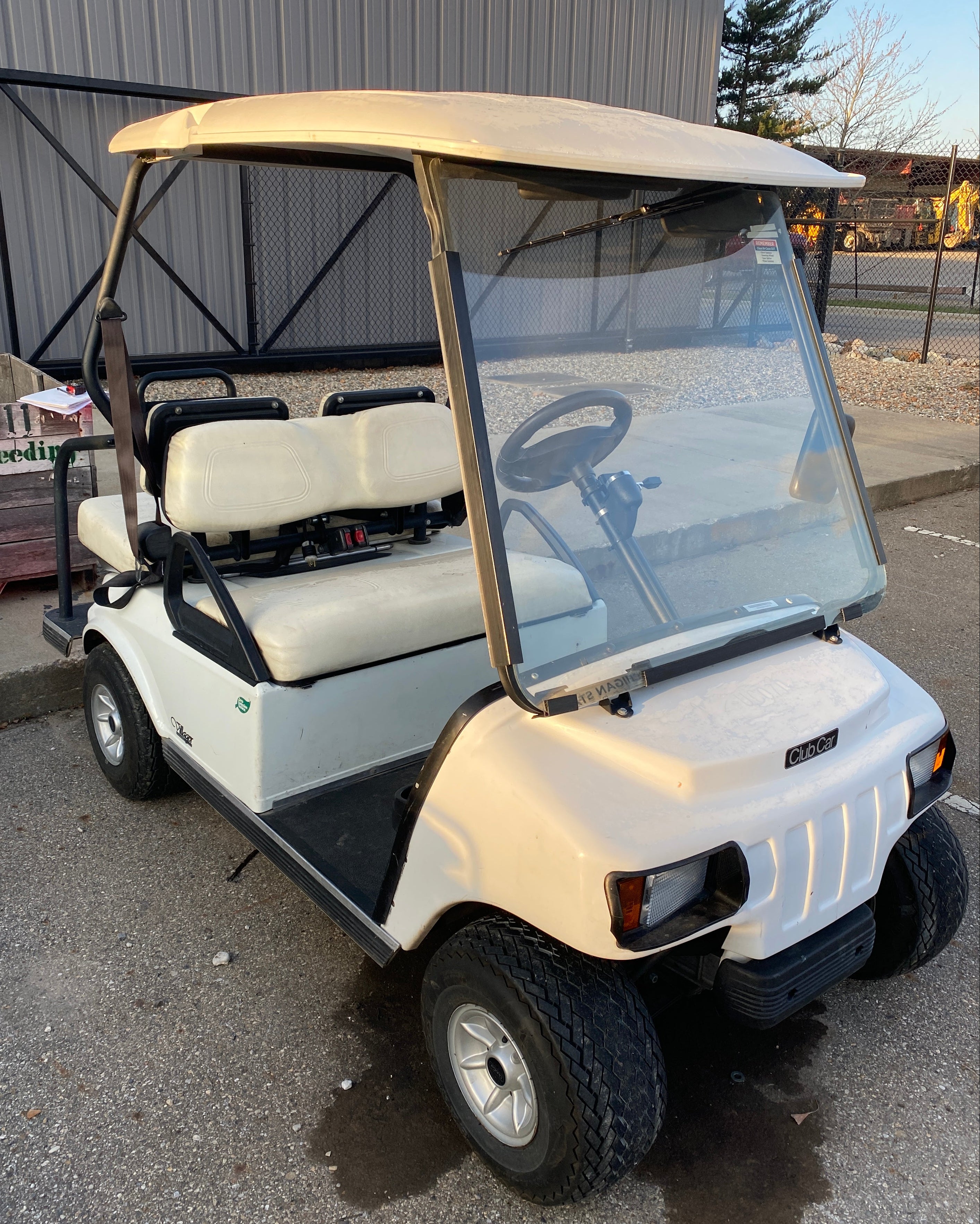 Club Car Villager White Electric Golf Cart