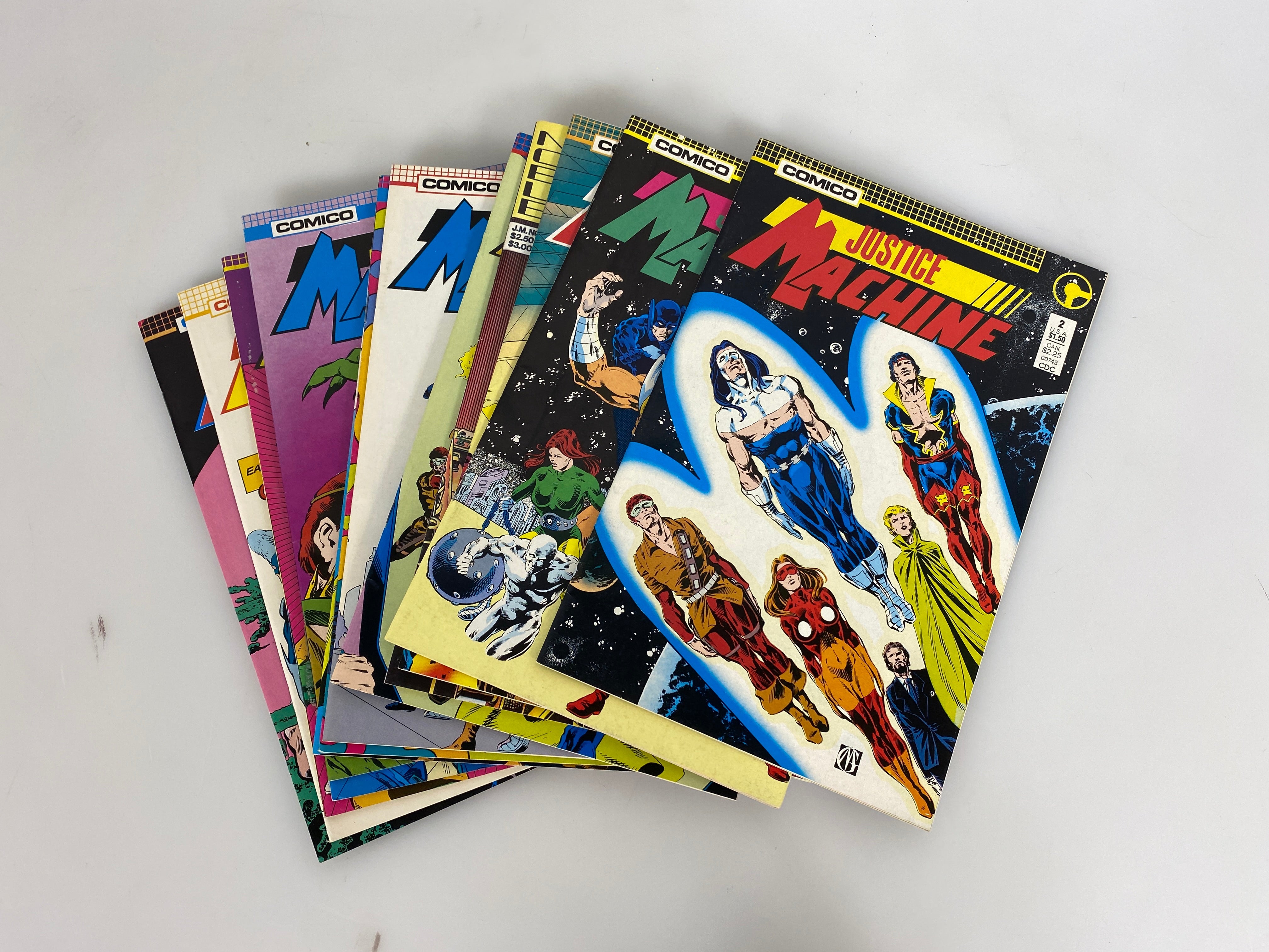 Lot of 13 Justice Machine Comico Comics 1987-1988