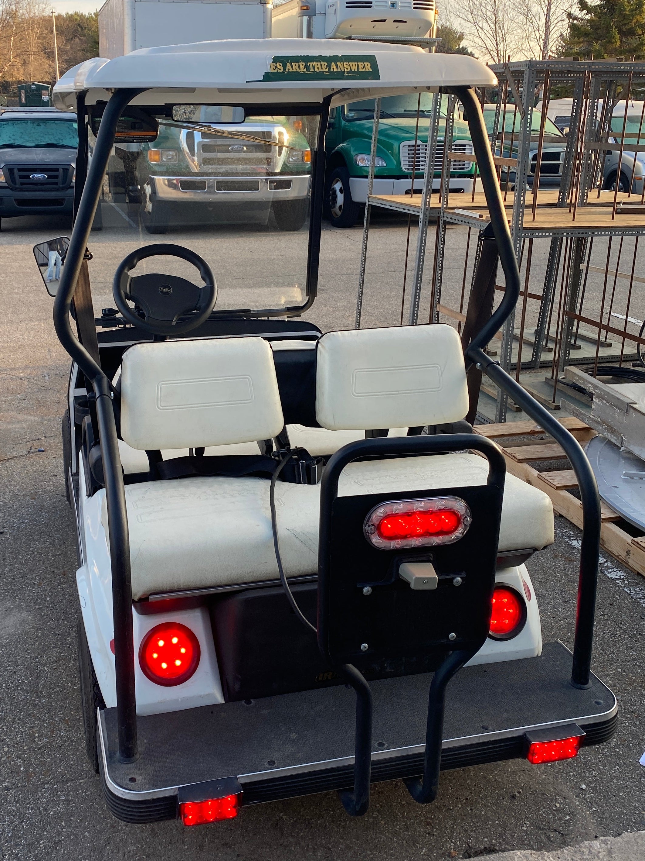 Club Car Villager White Electric Golf Cart