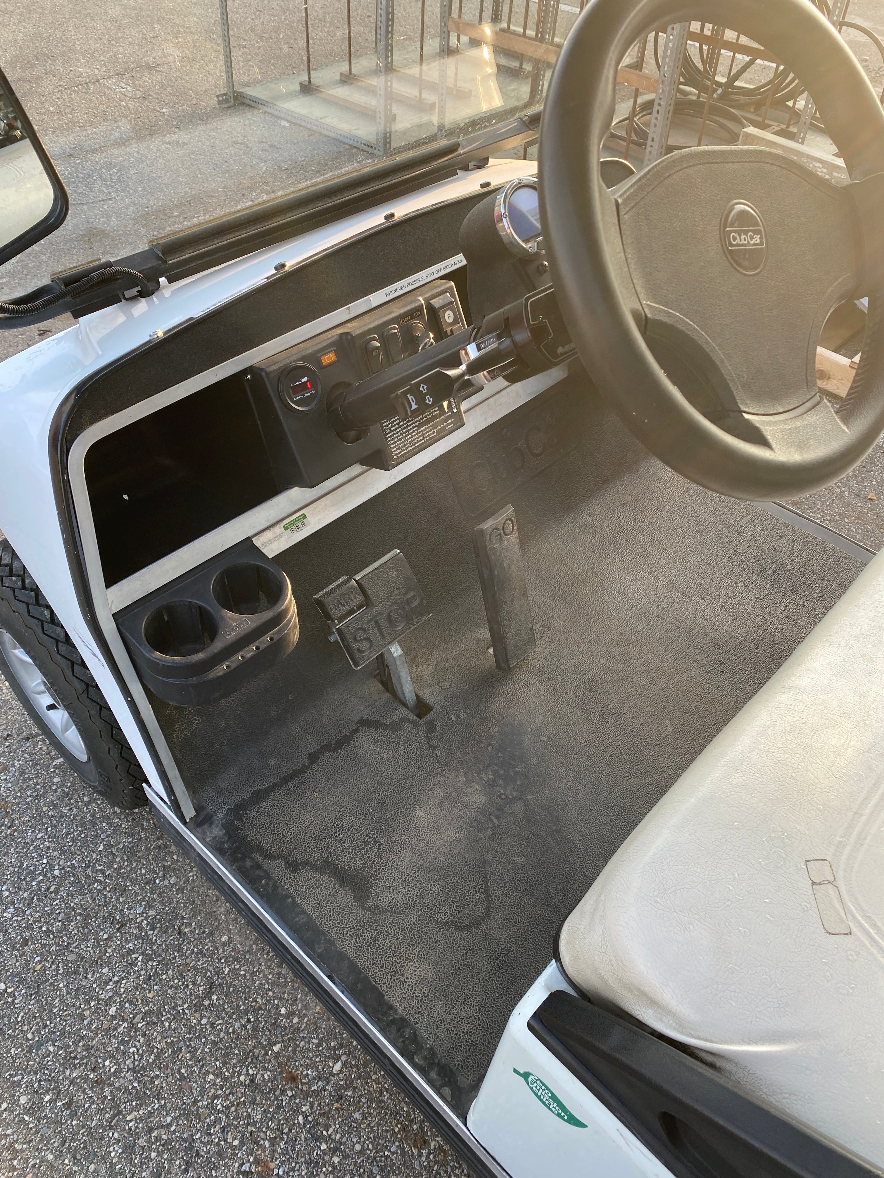 Club Car Villager White Electric Golf Cart