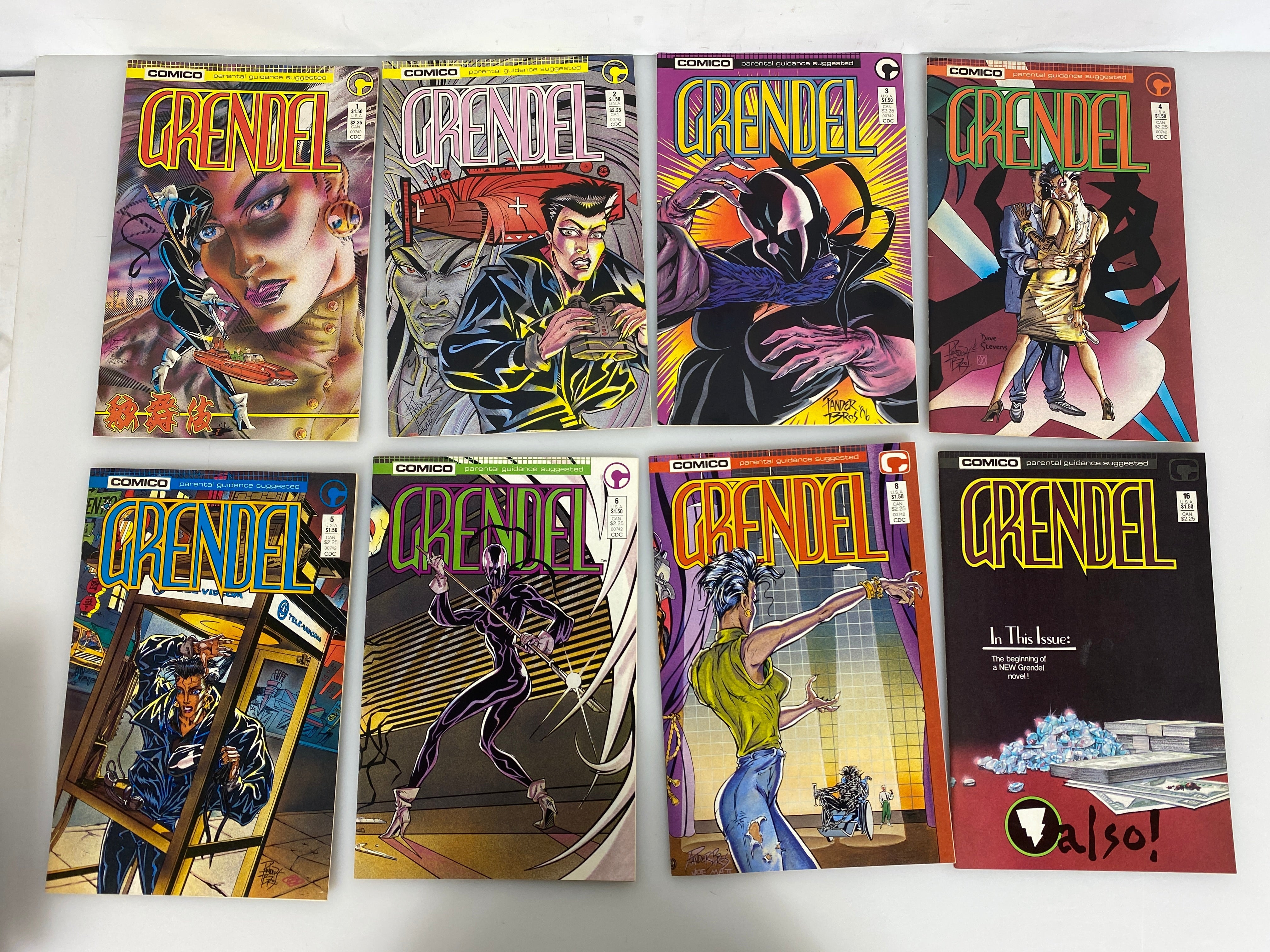 Lot of 19 Grendel Comico Classes 1989