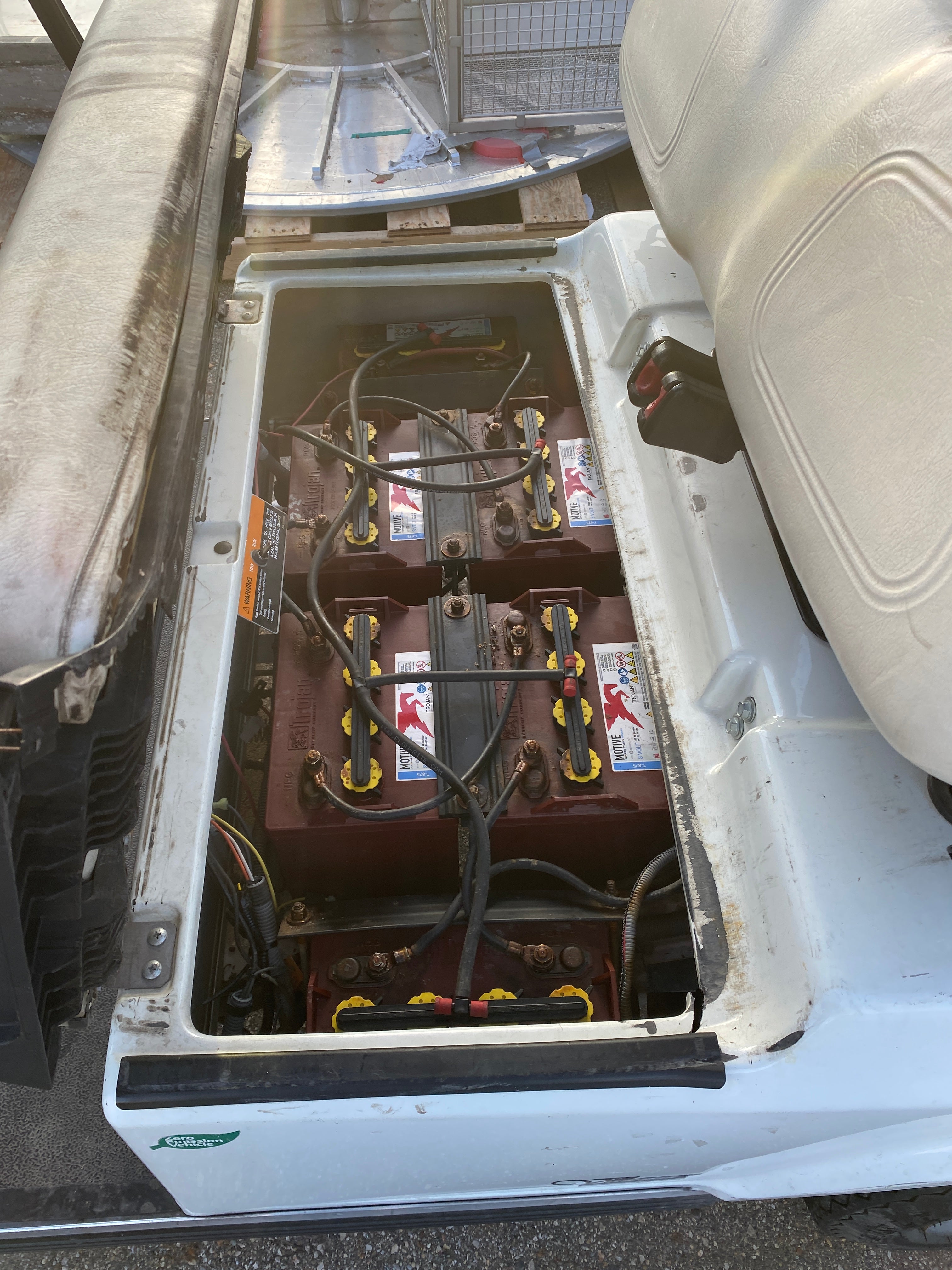 Club Car Villager White Electric Golf Cart