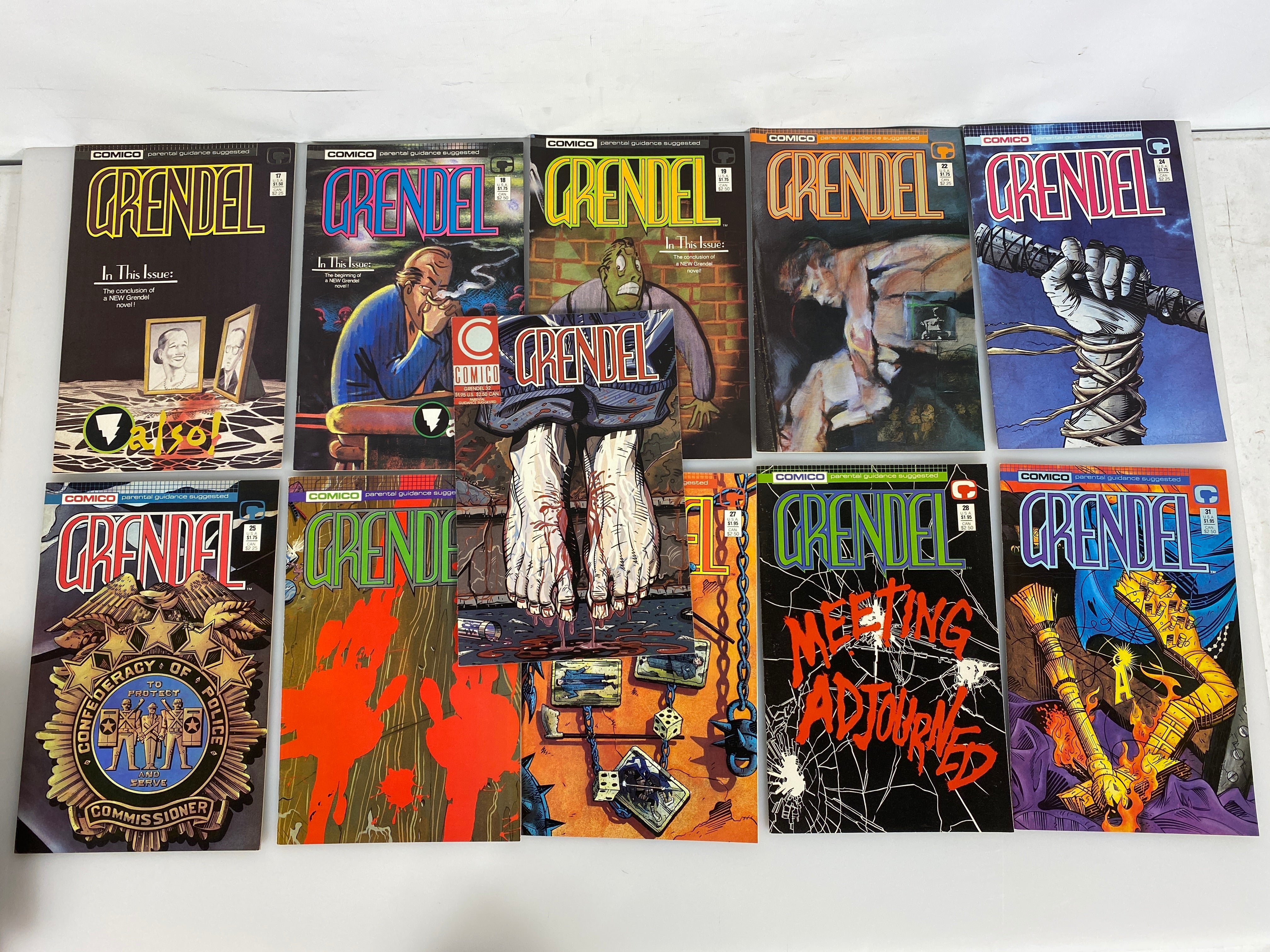 Lot of 19 Grendel Comico Classes 1989