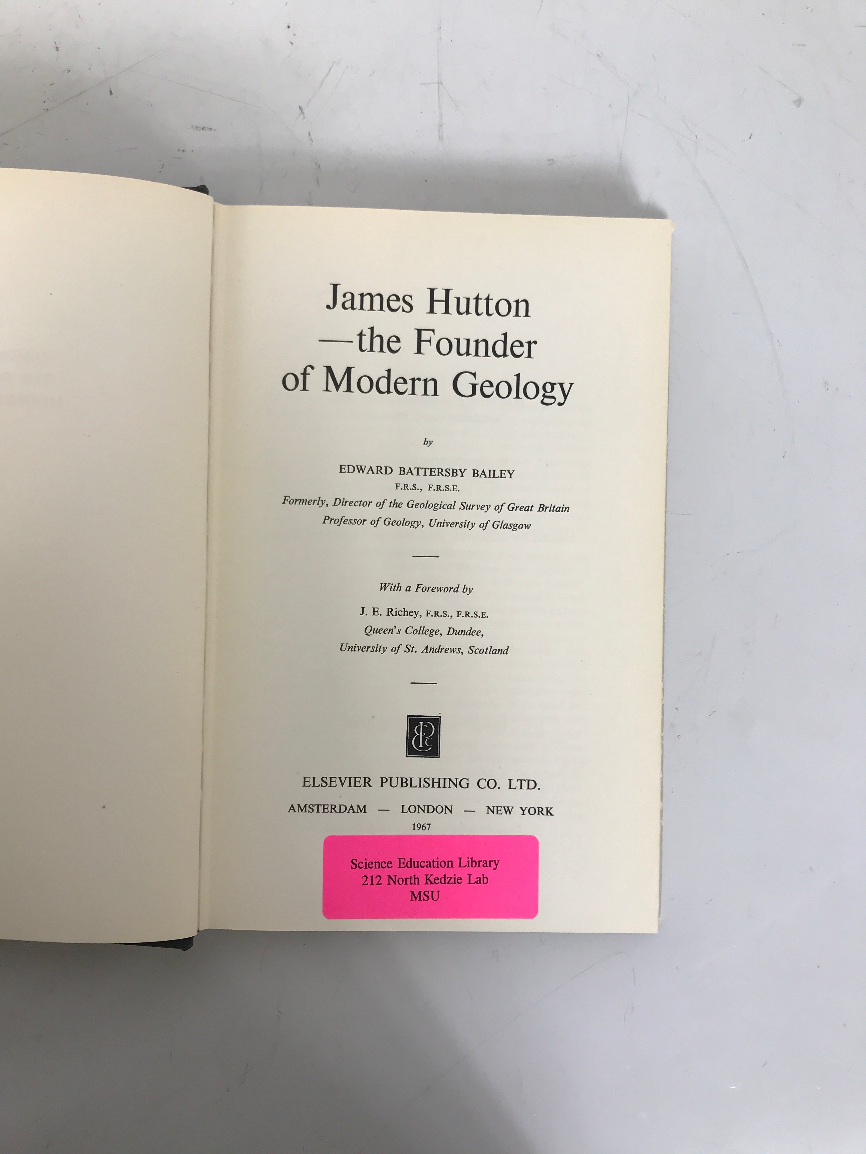 2 Geology Texts: James Hutton/Structural Geology of North America 1951-67 HC