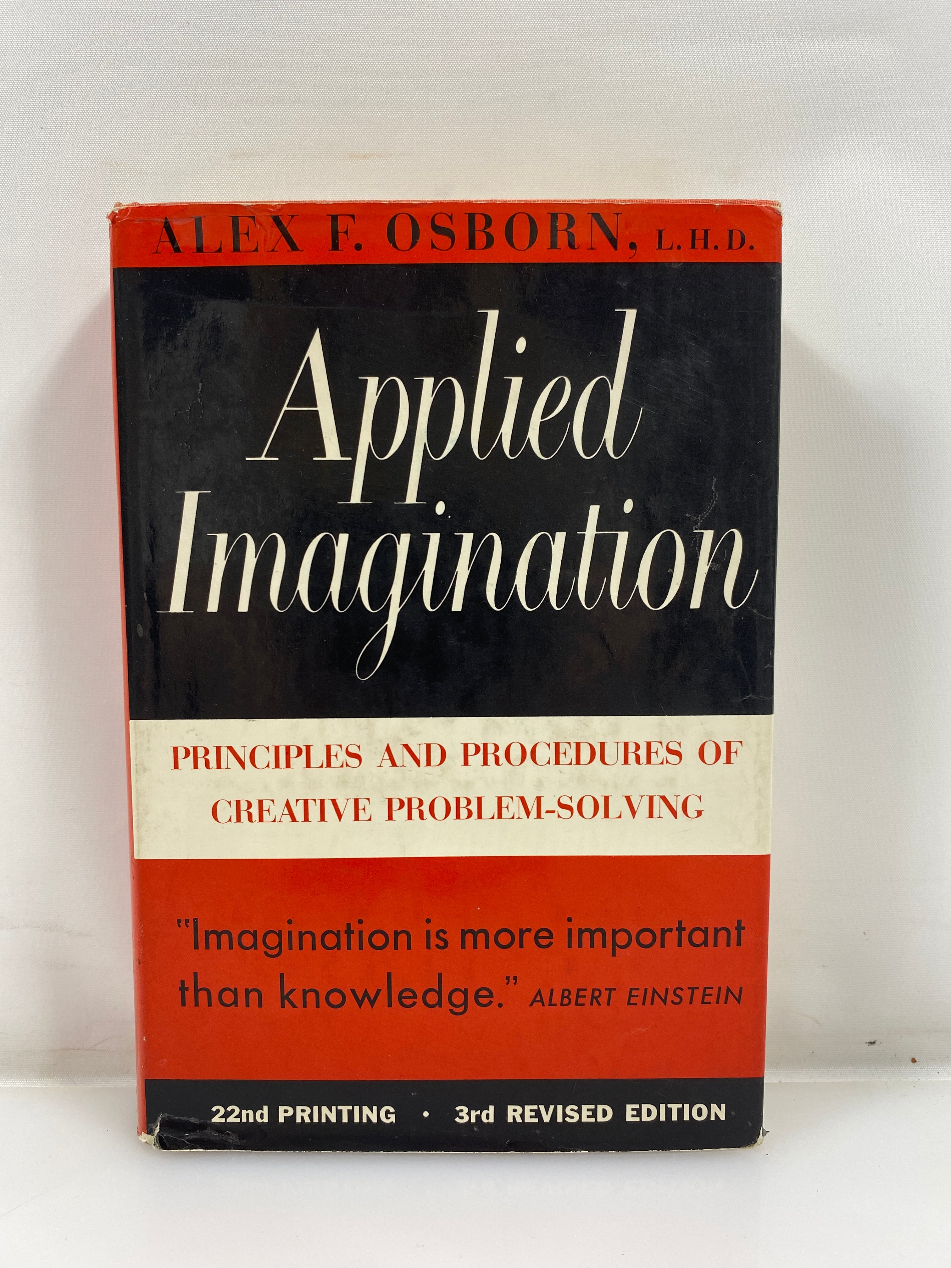 Applied Imagination by Alex Osborn 1963 22nd Print 3rd Ed. HCDJ