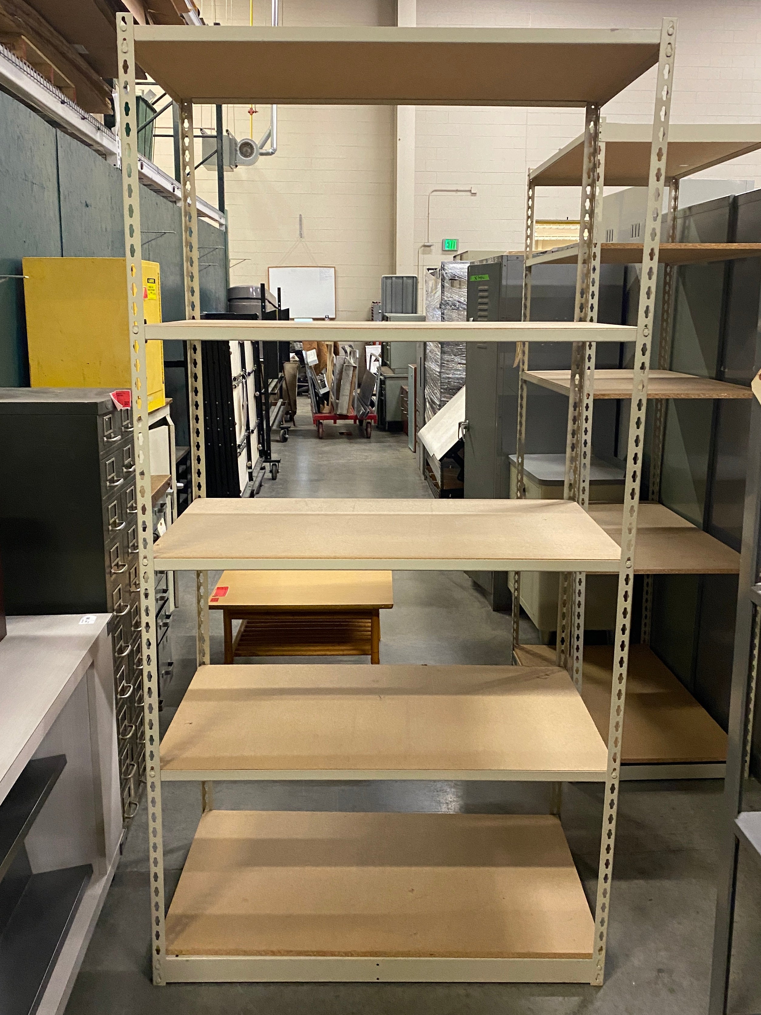 Excel Systems Group Inc Metal and Wooden 5 Shelf Adjustable Rack