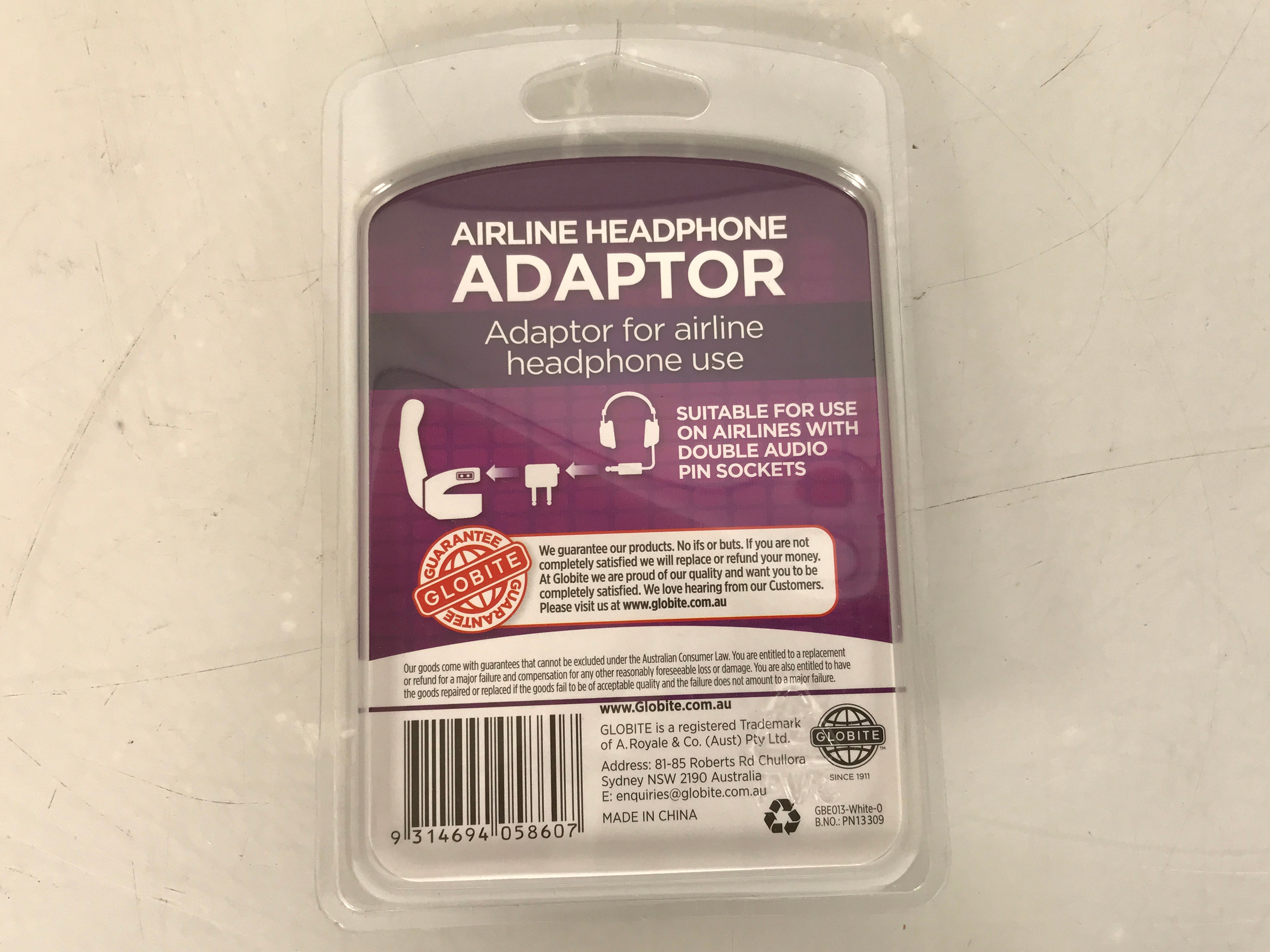 Globite Airline Headphone Adapter
