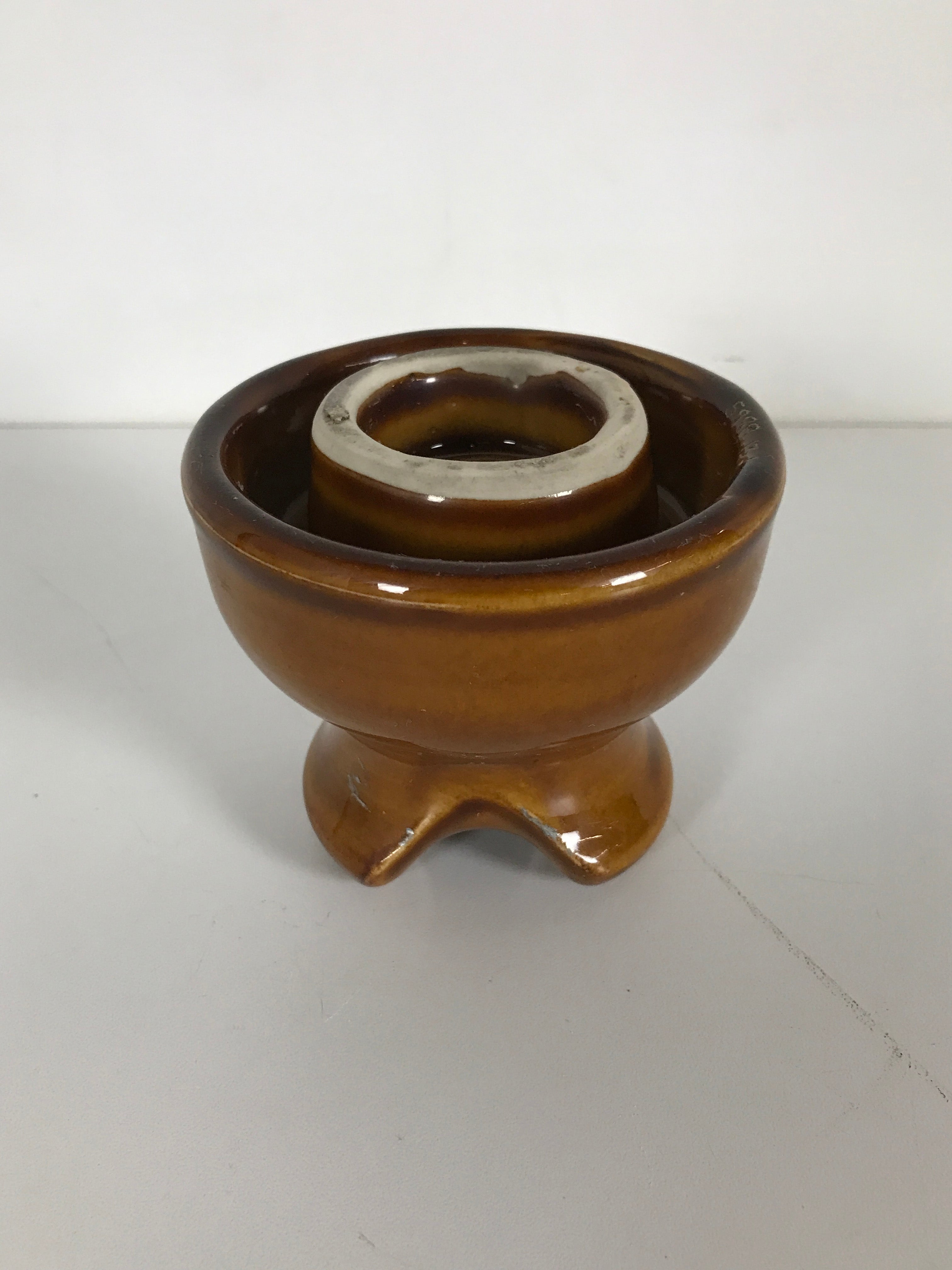 Antique Light Brown Small Ceramic Insulator