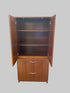 Cherry Finish Storage Armoire Cabinet with Shelves & 2 File Drawers