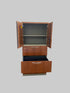 Steelcase Modern Woodgrain Storage Cabinet Armoire with Locking Doors & File Drawers