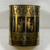 Vintage Greek Mythology Gold & Black Metal Wastebasket