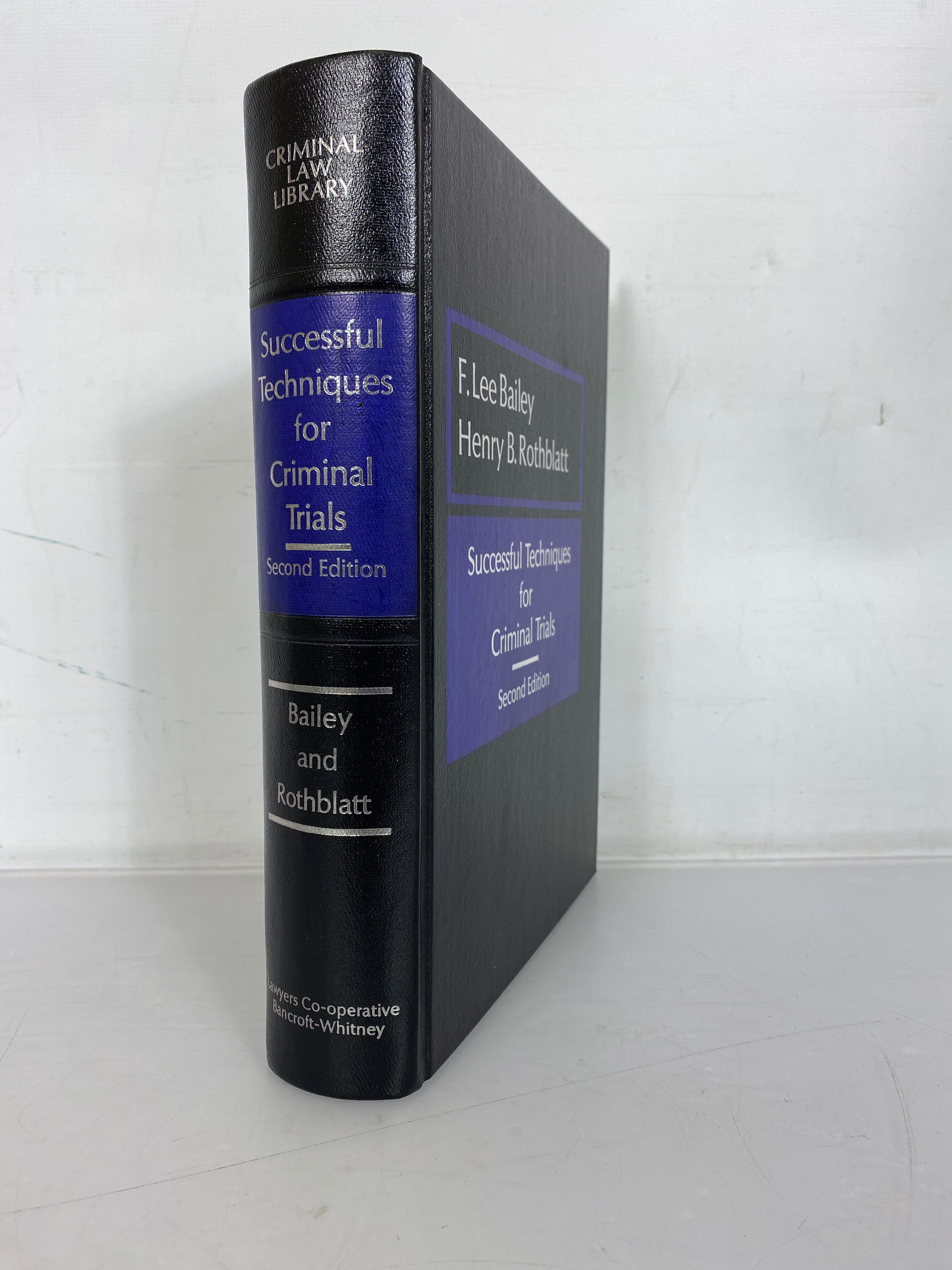 Successful Techniques for Criminal Trials F. Lee Bailey 1985 HC w/ 1991 Supp