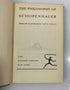 The Philosophy of Schopenhauer The Modern Library 1956 HCDJ