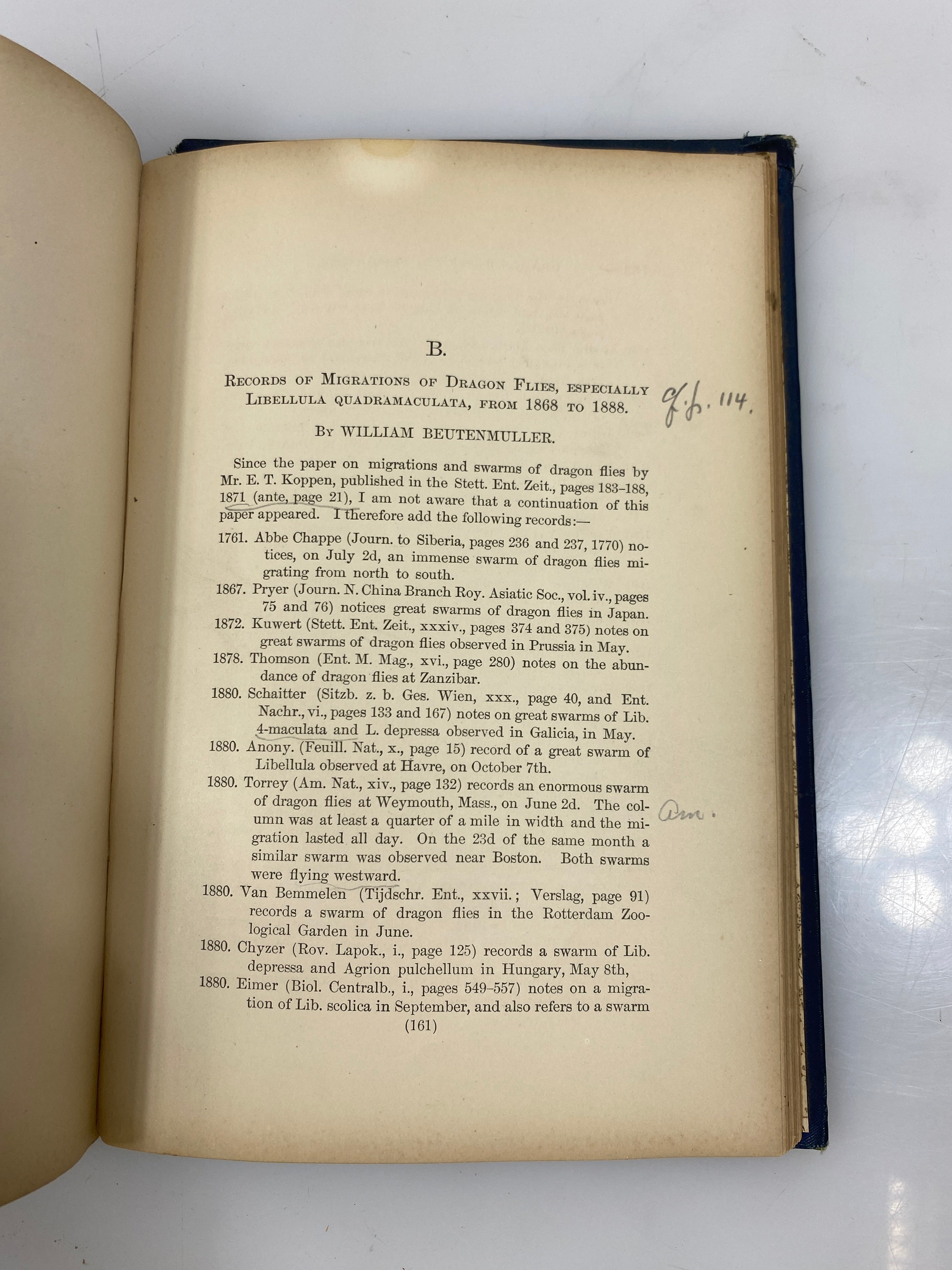 Dragon Flies vs Mosquitoes by Lamborn Ex-library 1890 HC