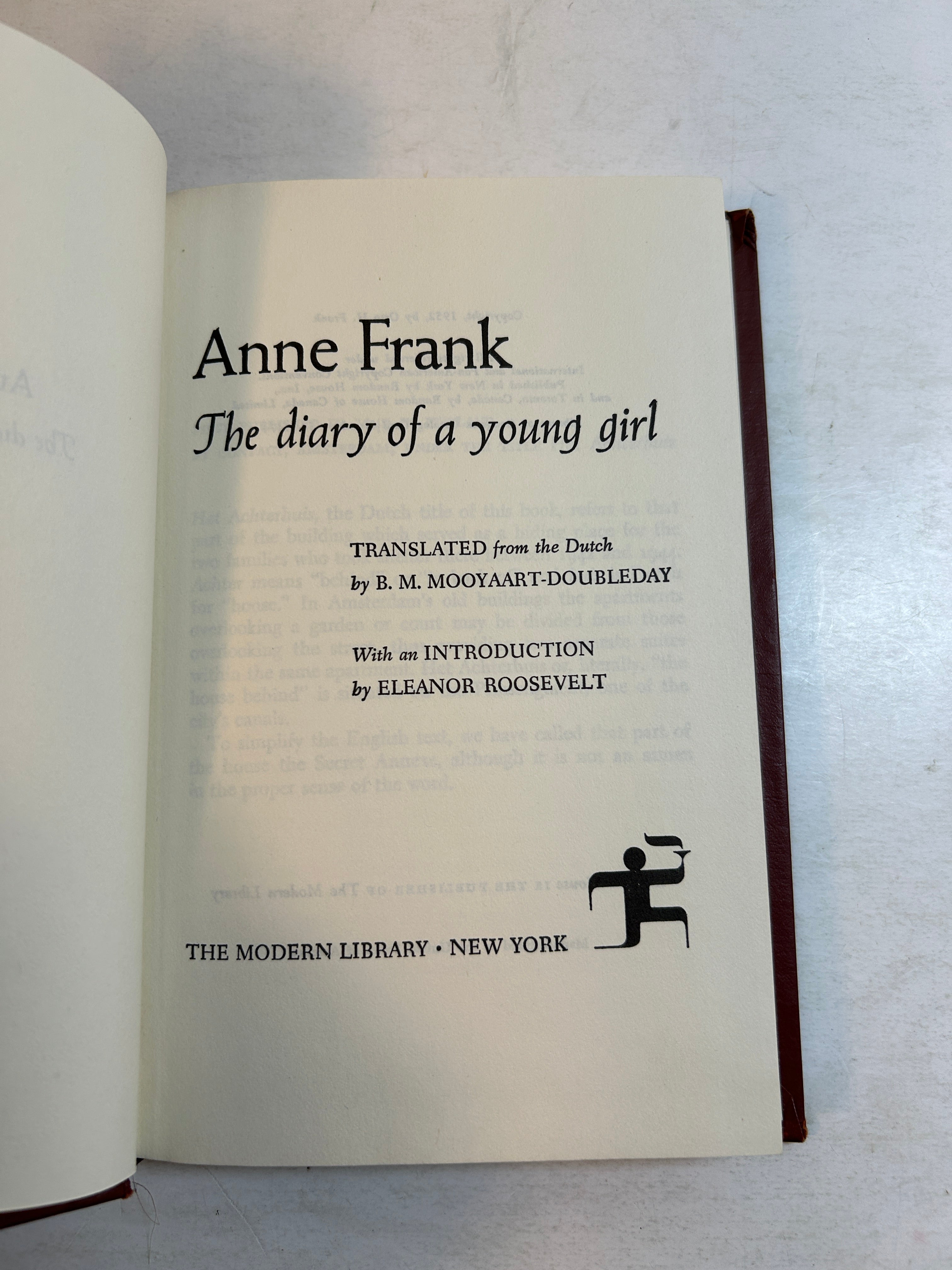 The Diary of a Young Girl by Anne Frank 1953 Random House HC