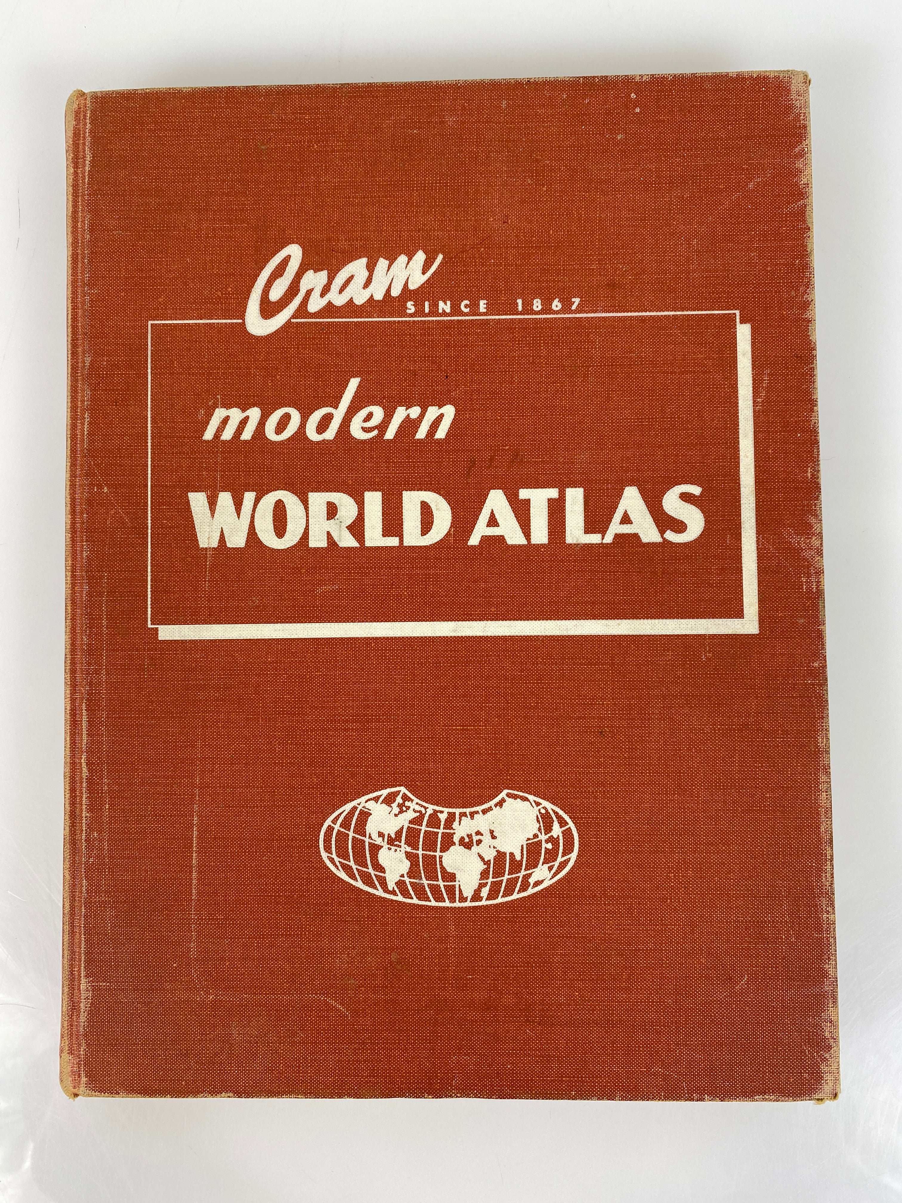 Cram Modern World Atlas 1962 vintage HC