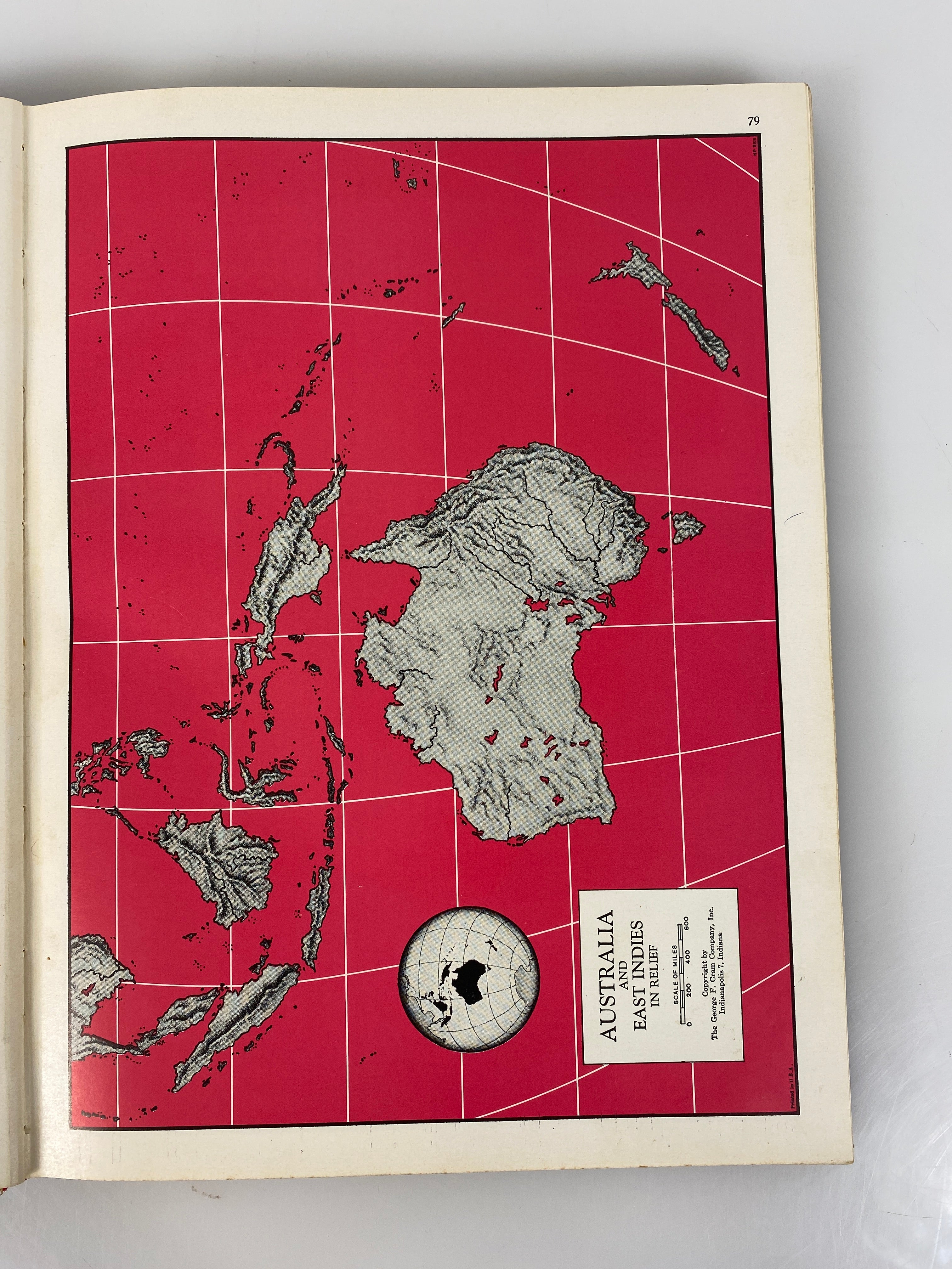 Cram Modern World Atlas 1962 vintage HC