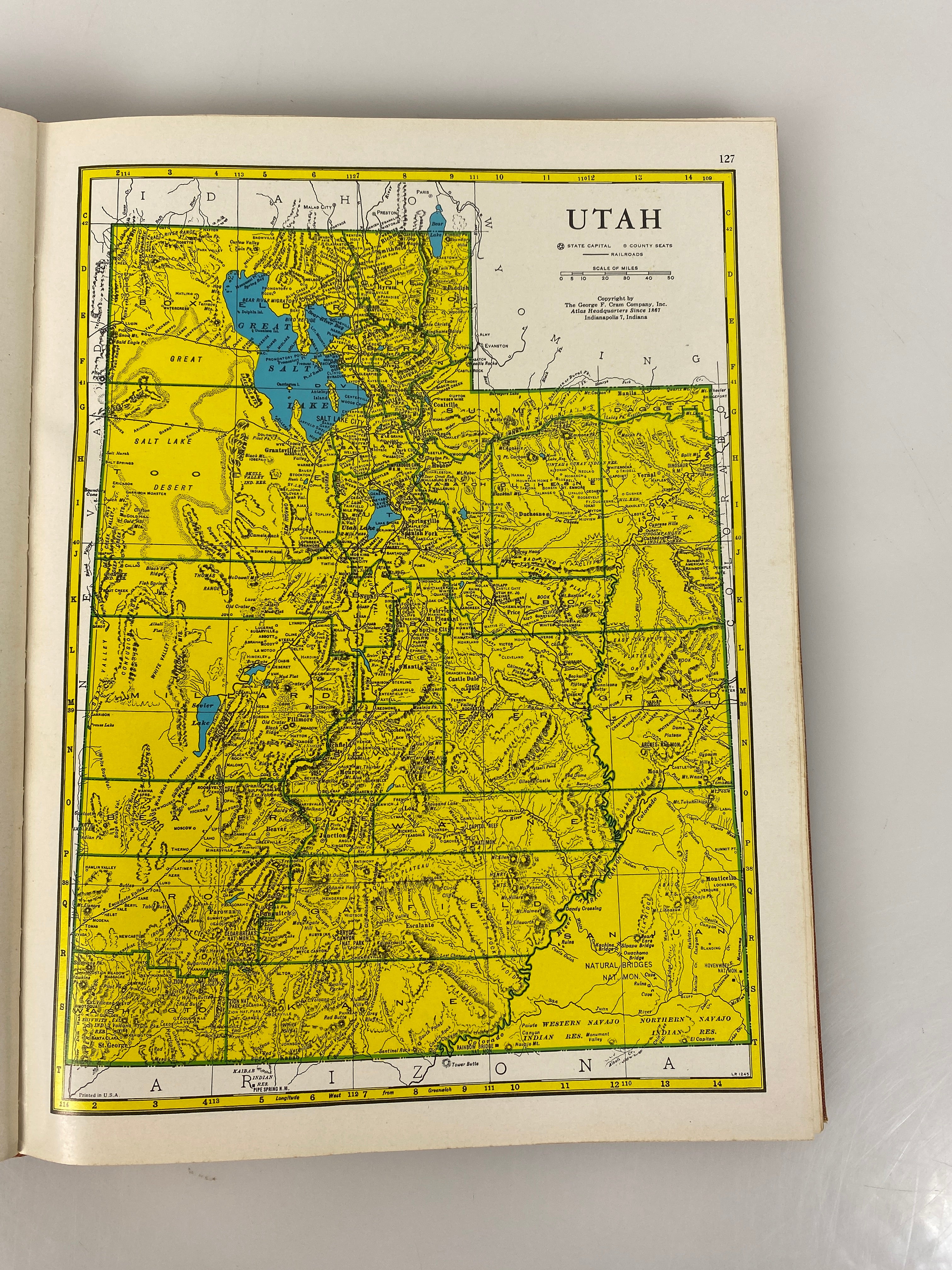 Cram Modern World Atlas 1962 vintage HC