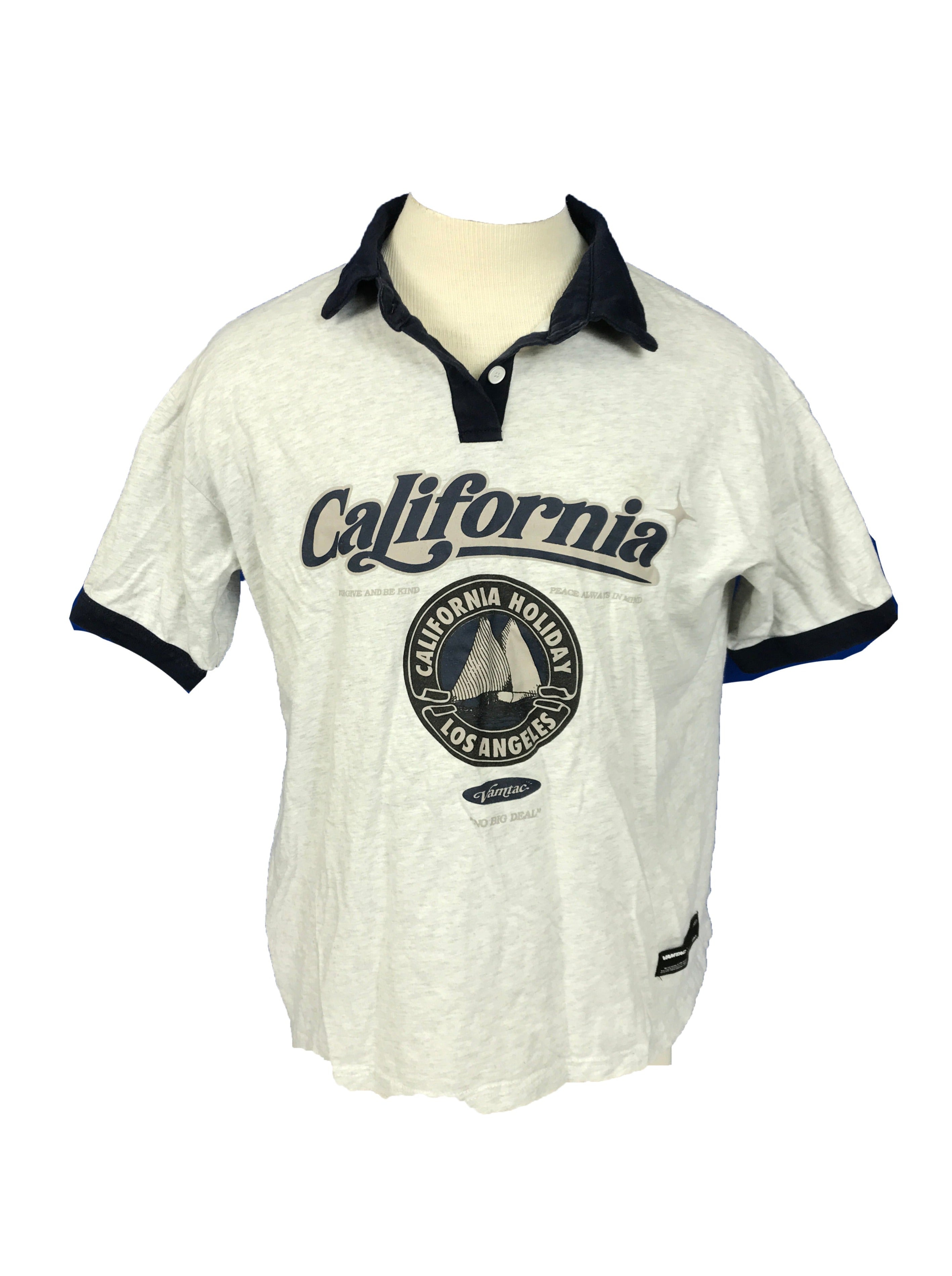 Collared California Graphic Design Shirt Men's M
