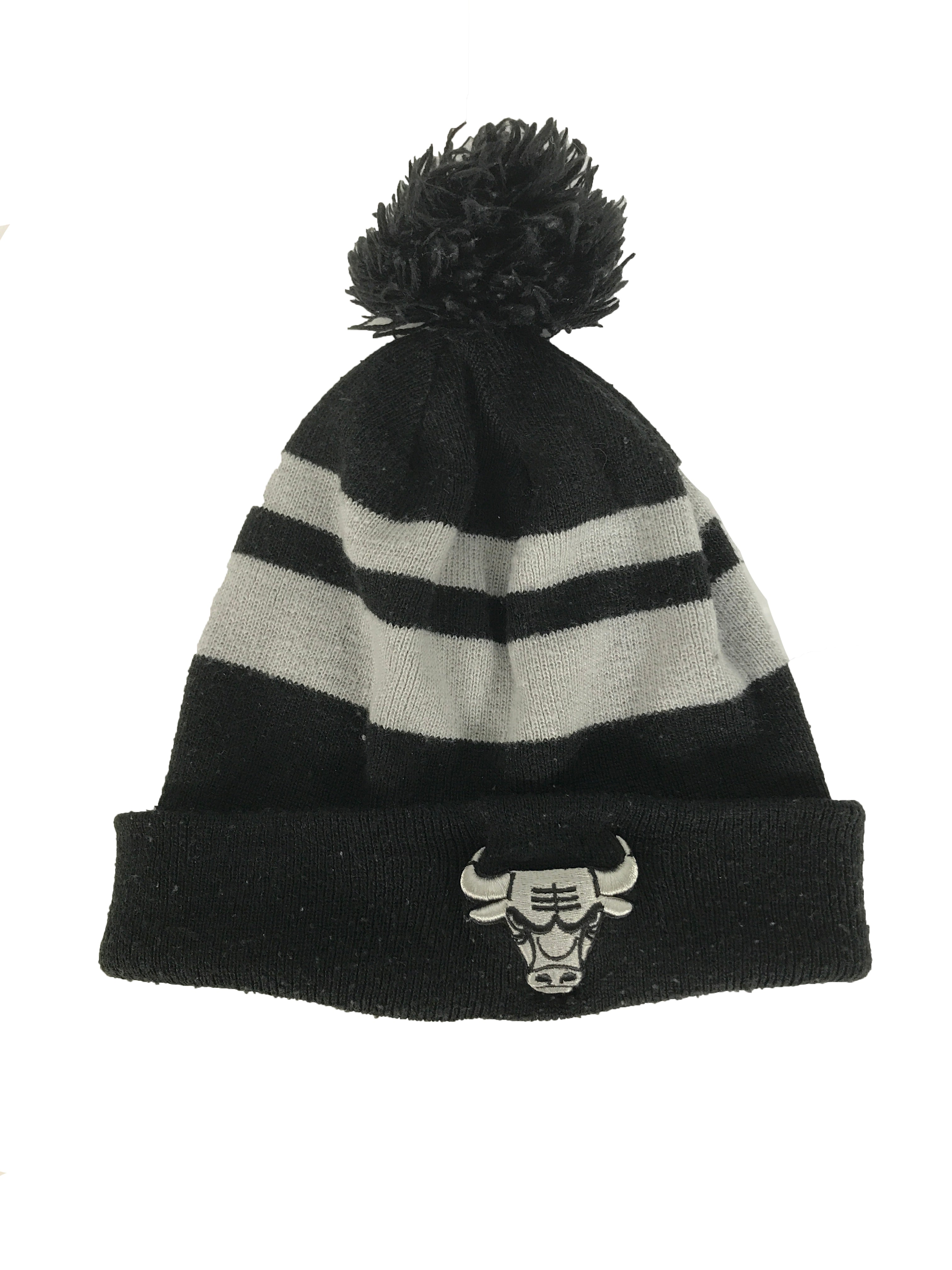 Chicago Bulls Black and White Beanie Hat Unisex OS