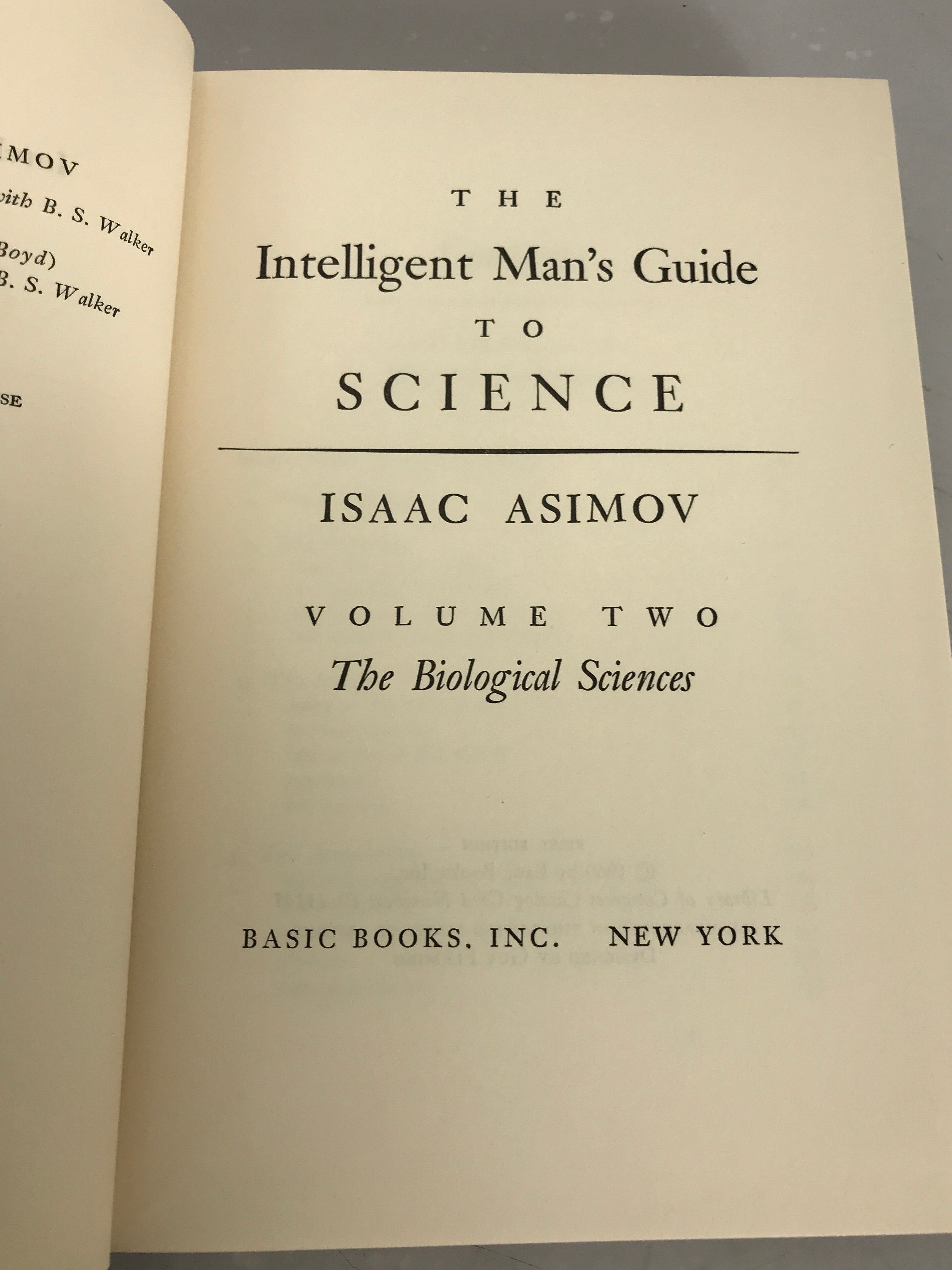 The Intelligent Man's Guide to Science (1&2) Asimov 1960 First Edition HC Slipcase