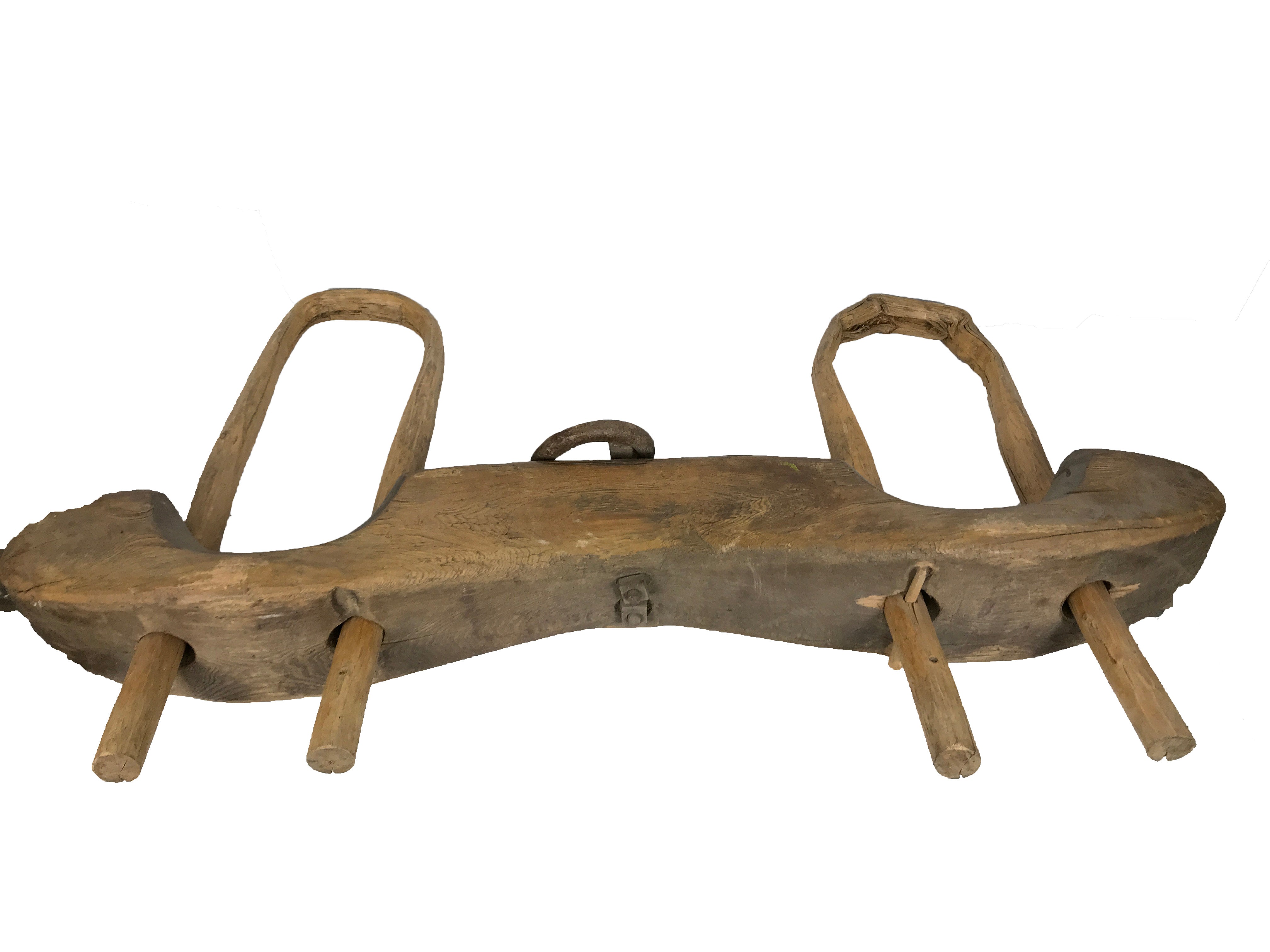 Antique Wood Double Oxen Yoke with Forged Iron Pulling Ring – MSU ...