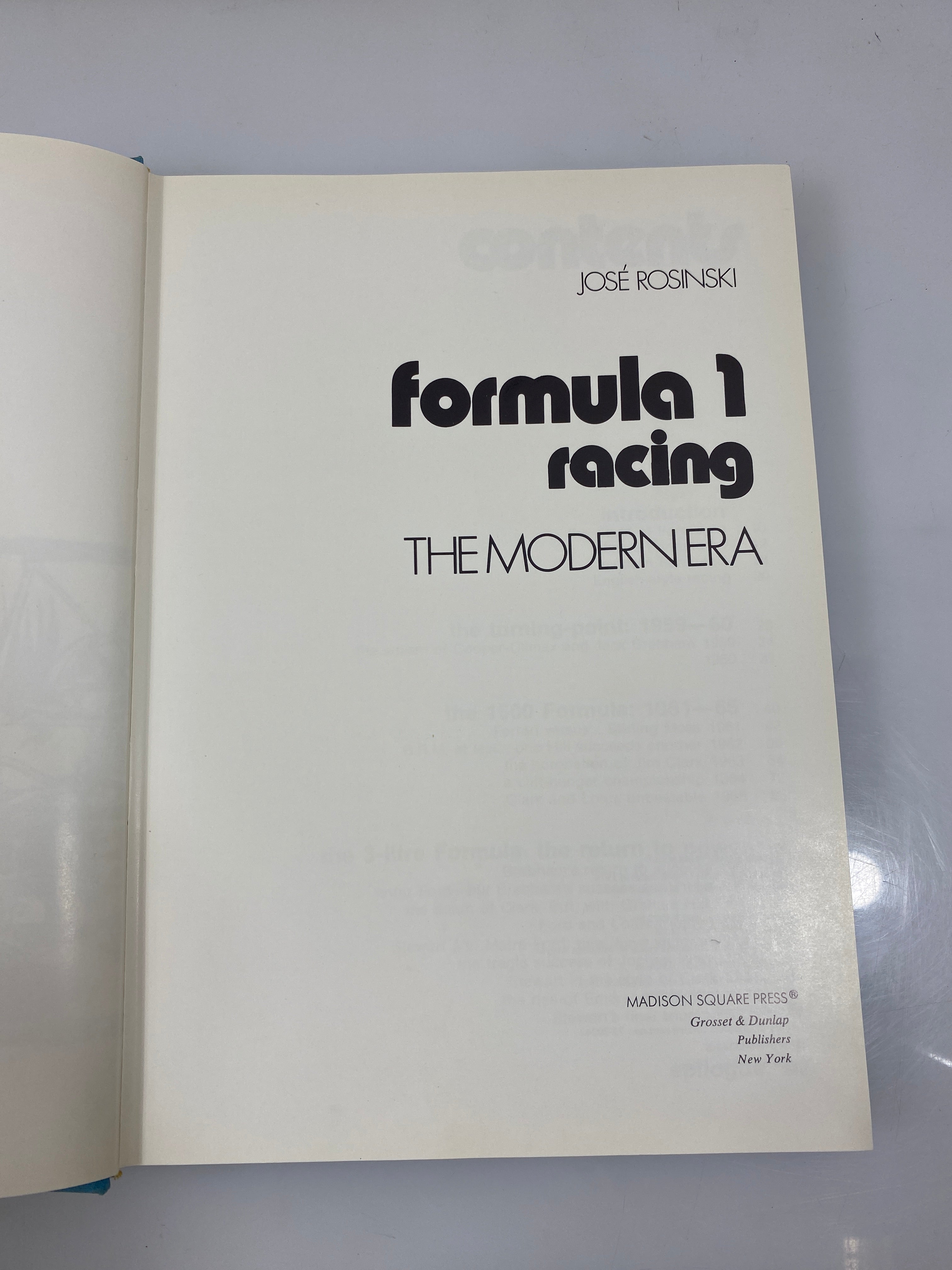 Formula 1 Racing the Modern Era by Rosinski 1972 HC