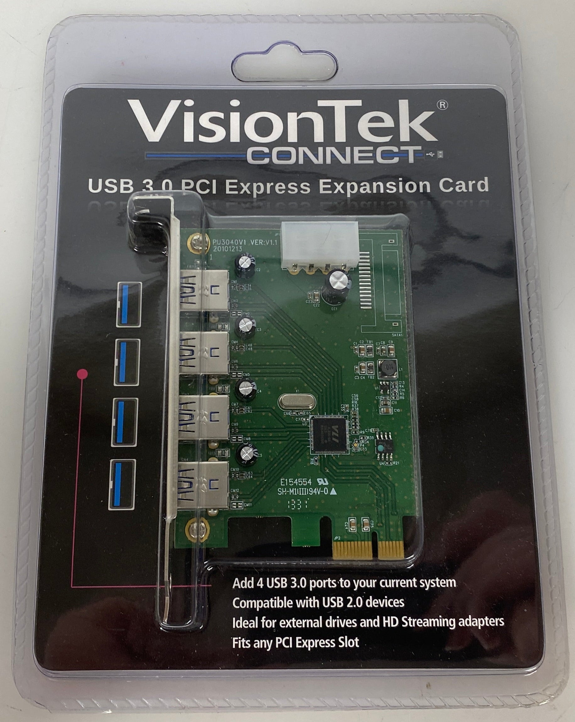 VisionTek Connect 900544 USB 3.0 PCI Express Expansion Card *New*