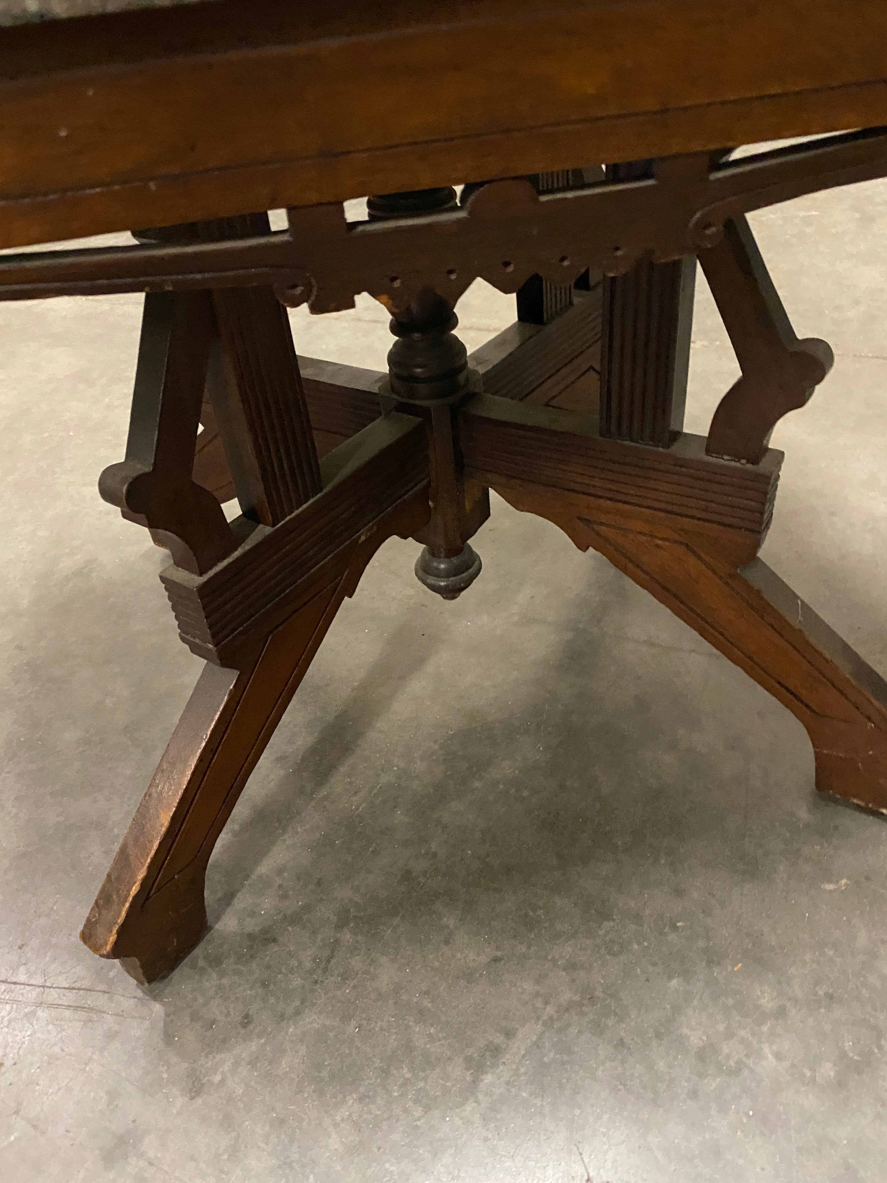 Stone Top Wooden Side Table