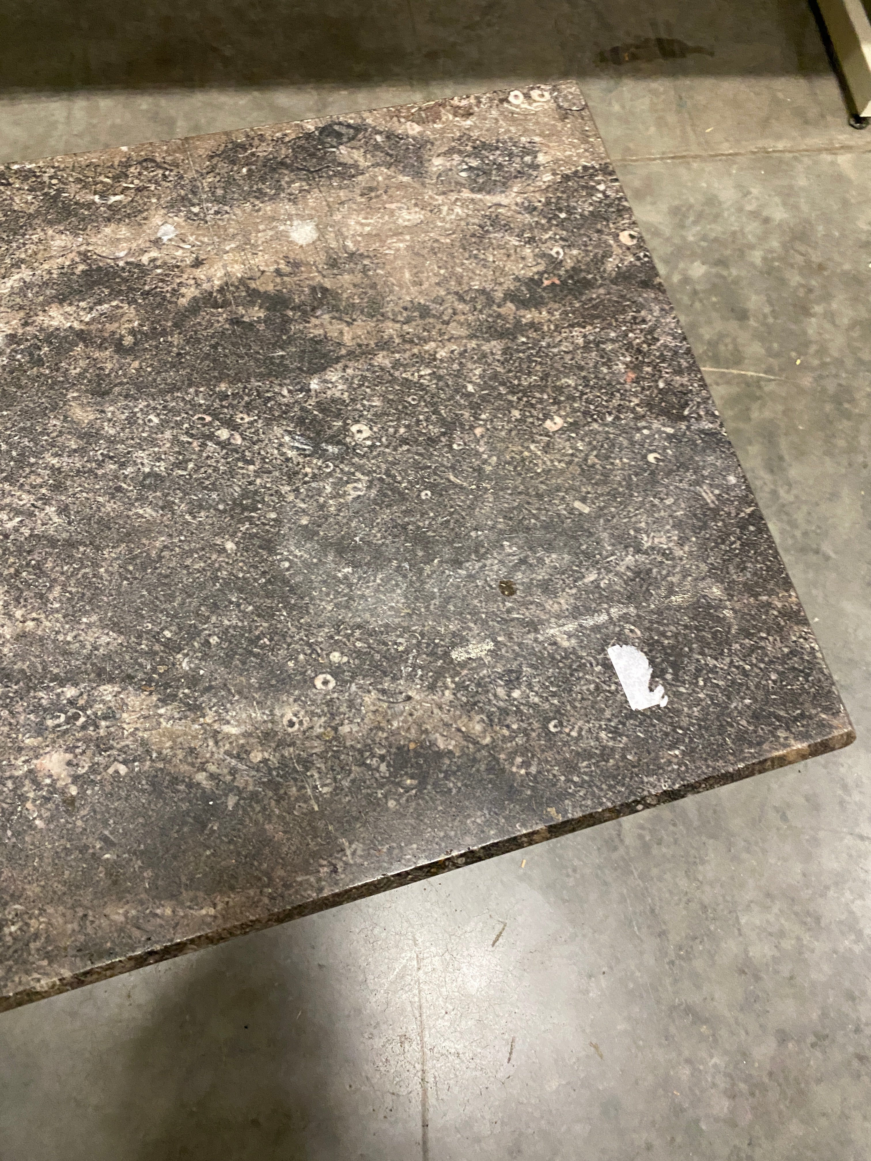 Stone Top Wooden Side Table