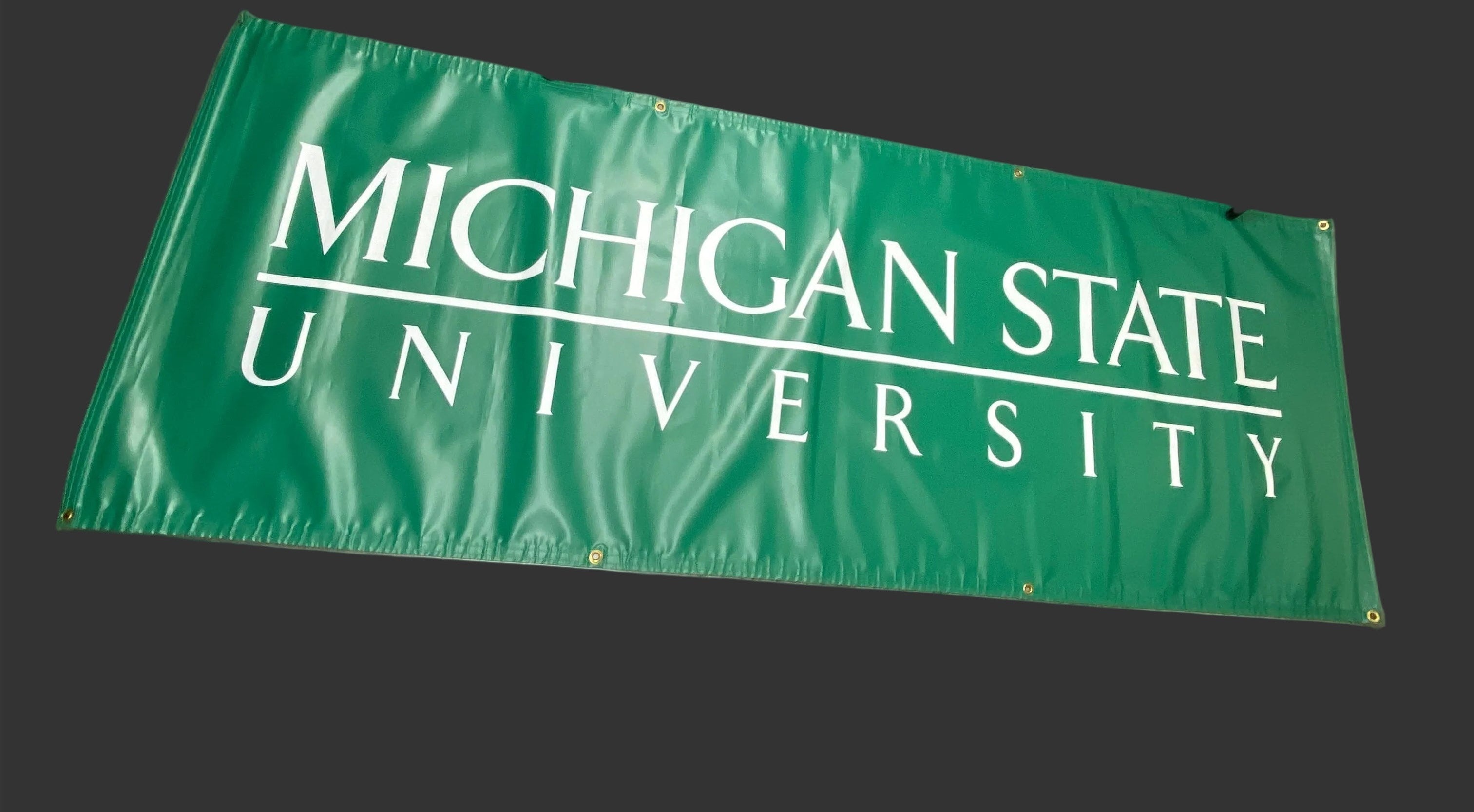 Michigan State University Green Vinyl Banner with Grommets