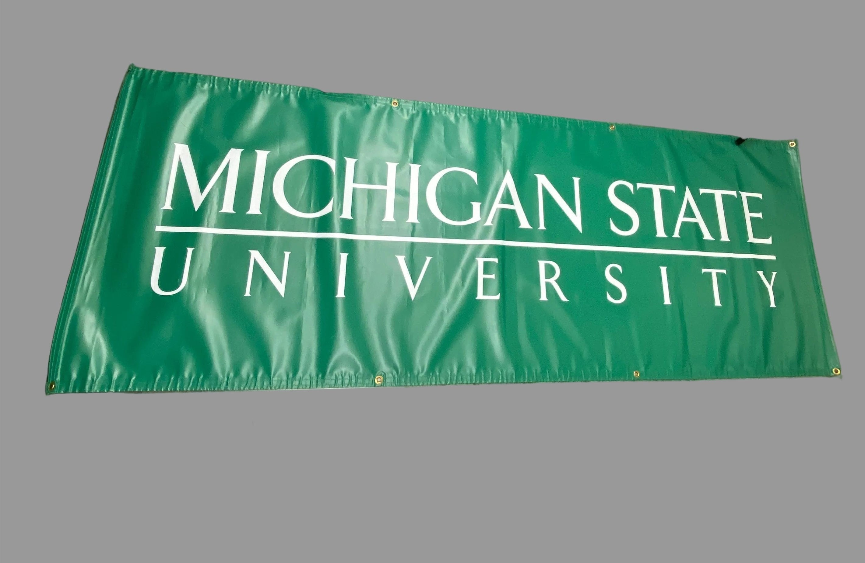 Michigan State University Green Vinyl Banner with Grommets