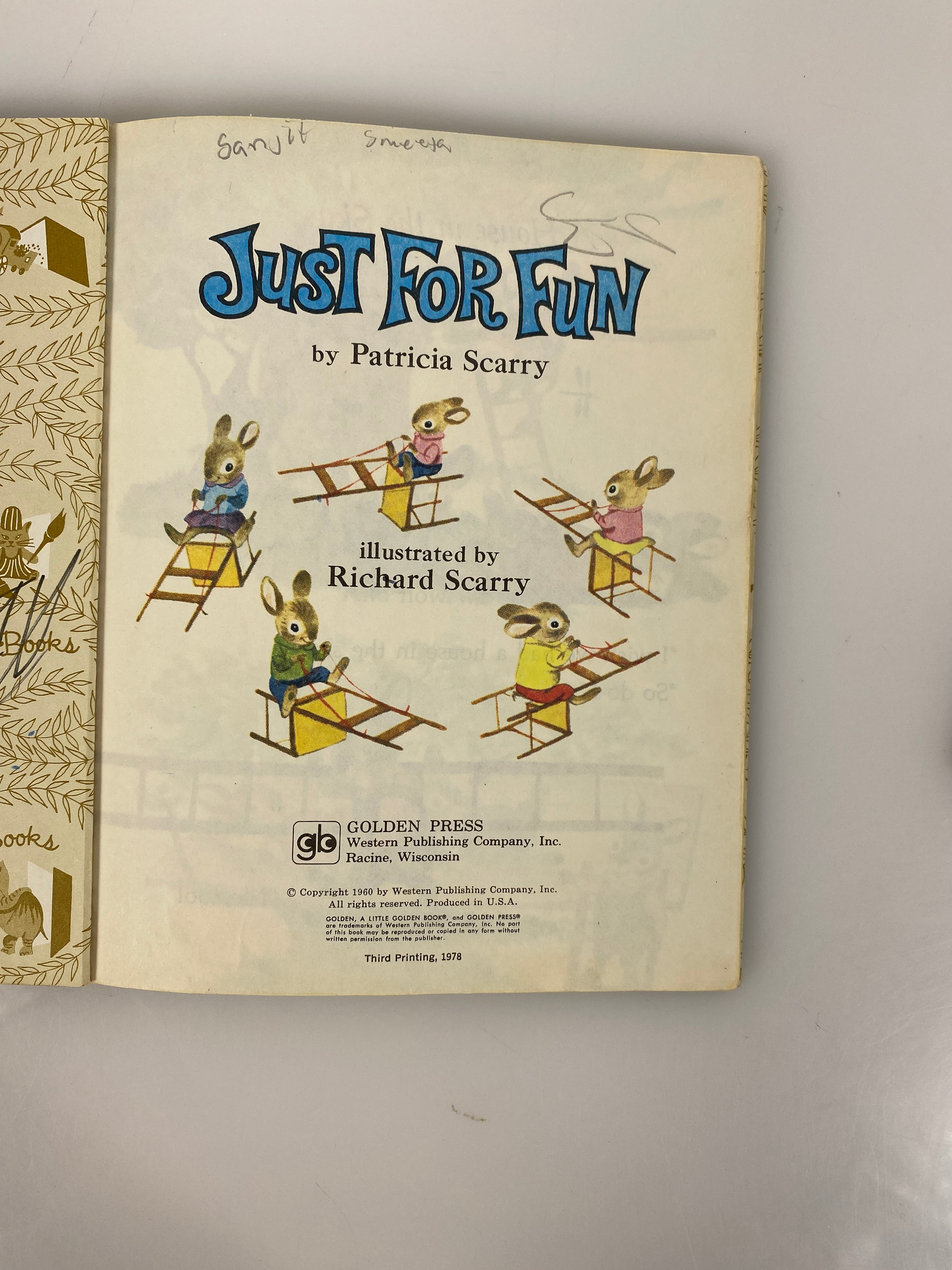 Lot of 2 Richard Scarry Little Golden Books 1965-1978