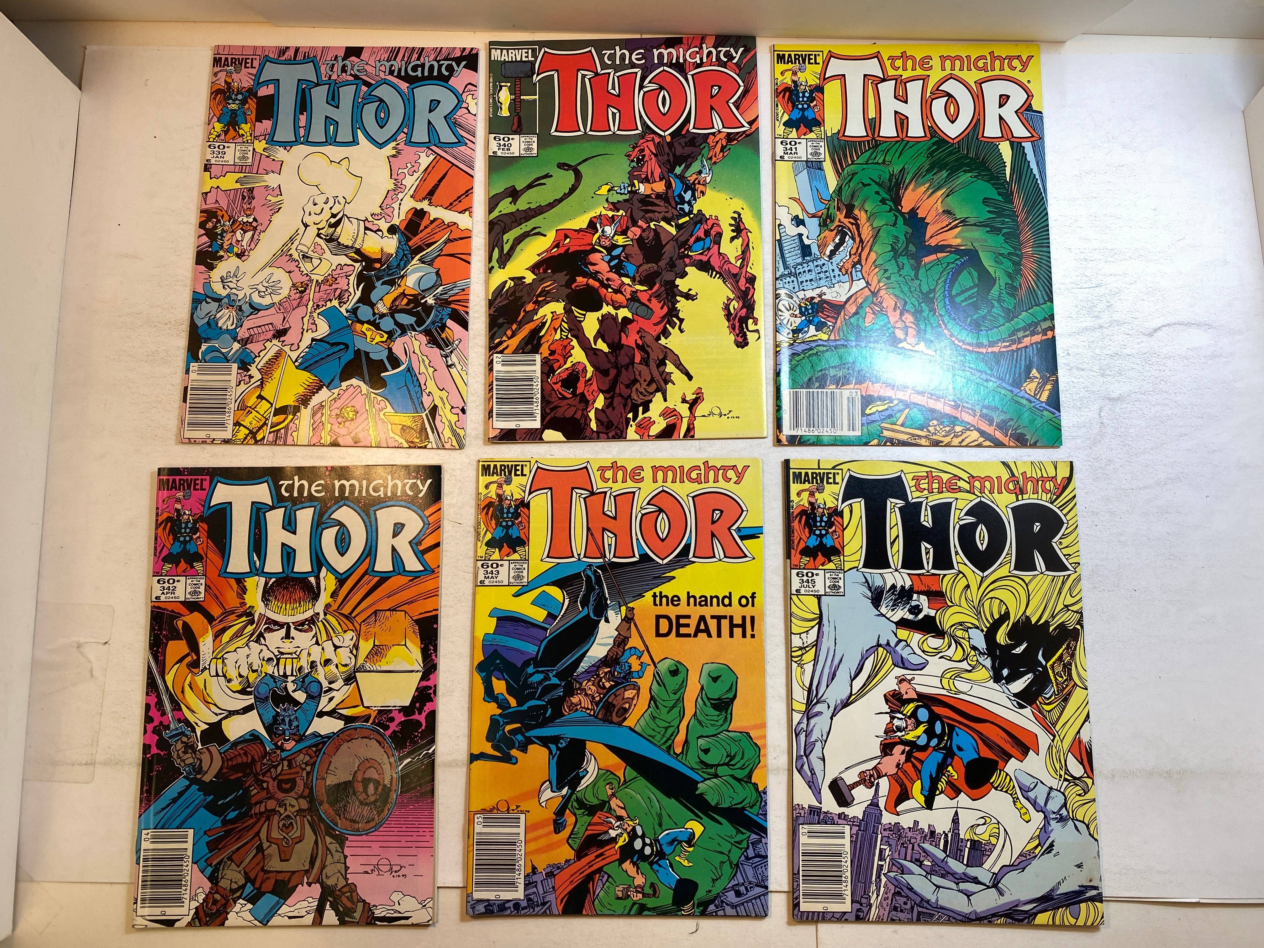 Lot of 11 Mighty Thor Marvel Comics 1984-1985