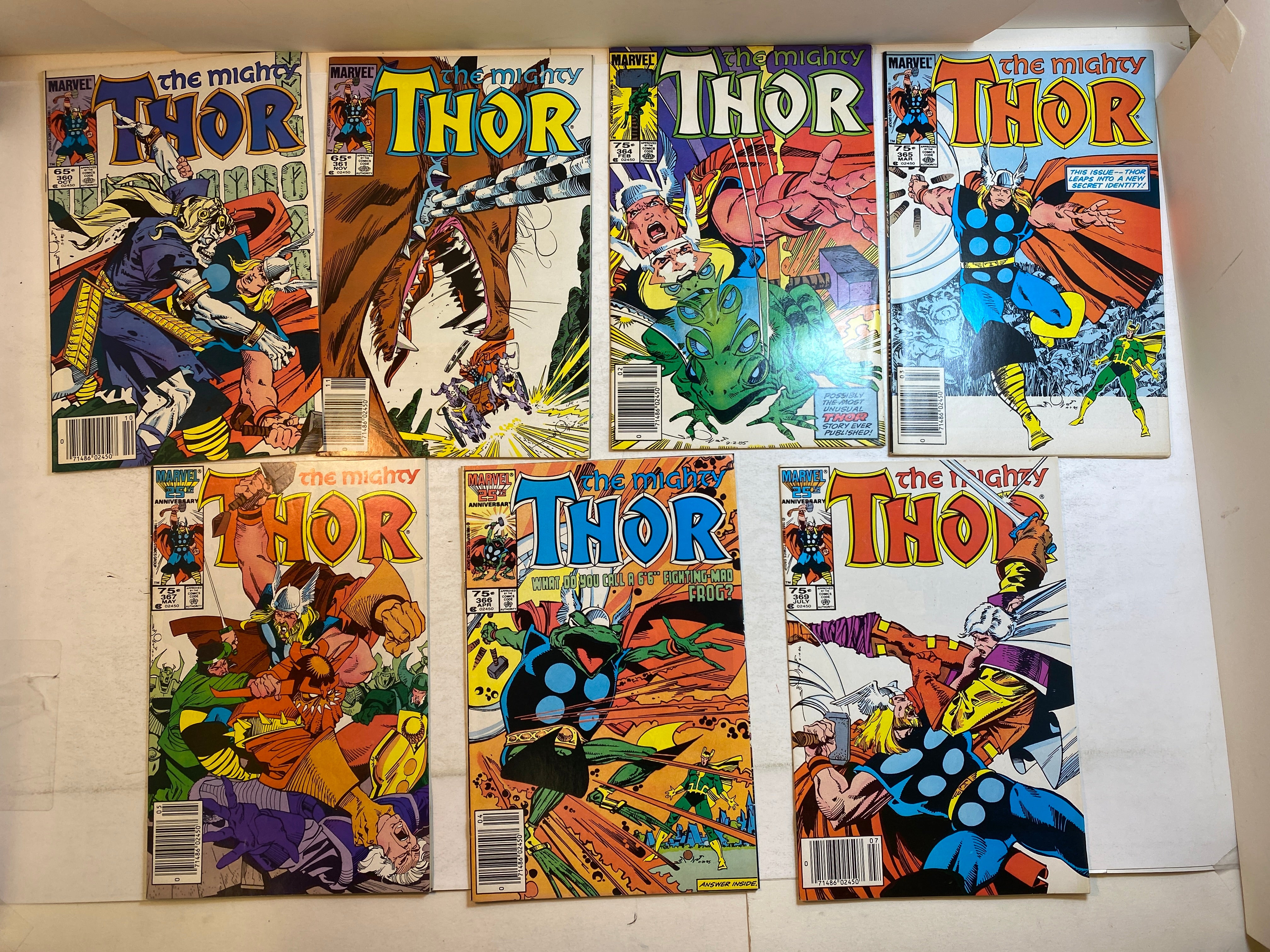 Lot of 13 Mighty Thor Marvel Comics 1985-1987