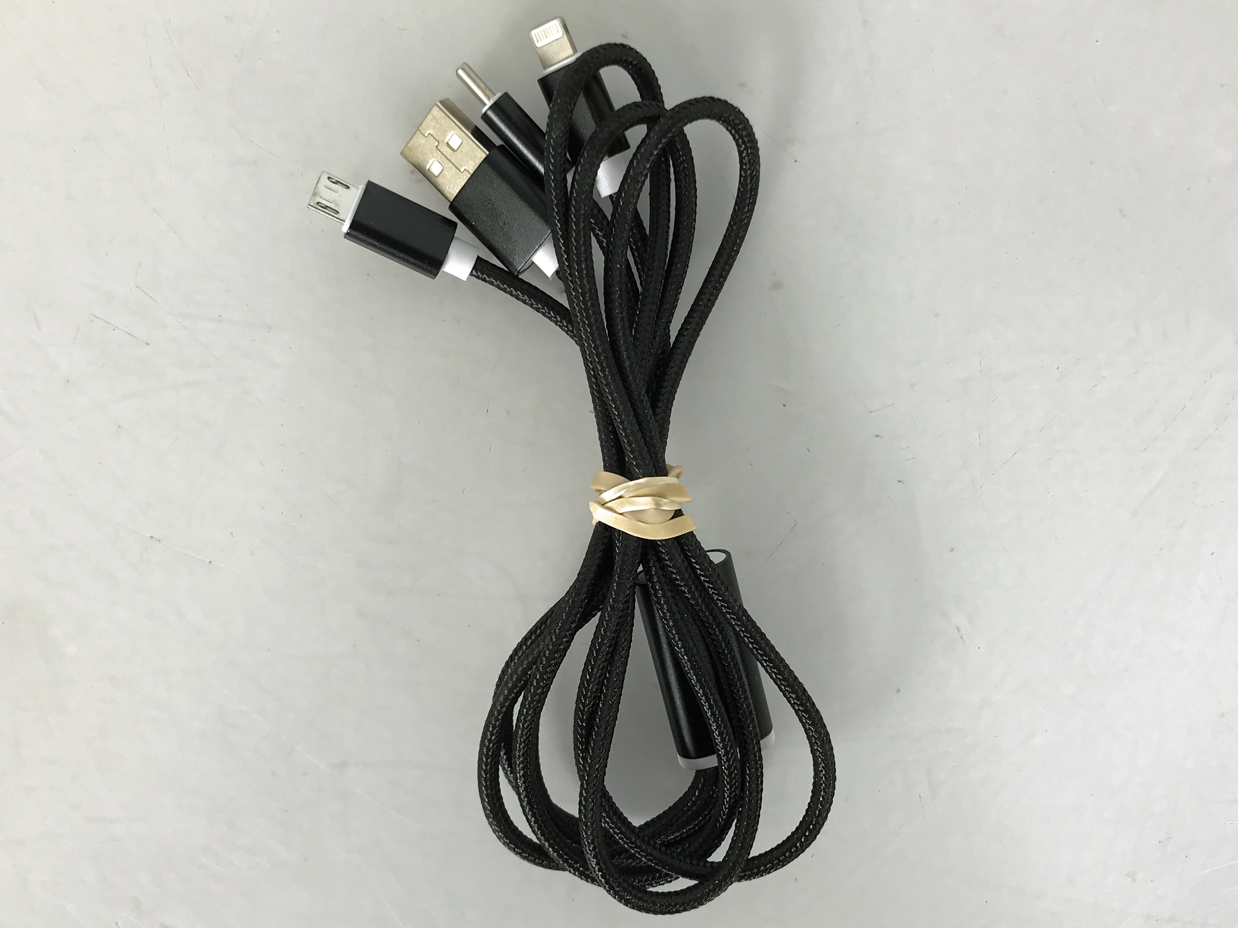 Generic USB to USB-C, Lightning, Micro USB Adapter Cable